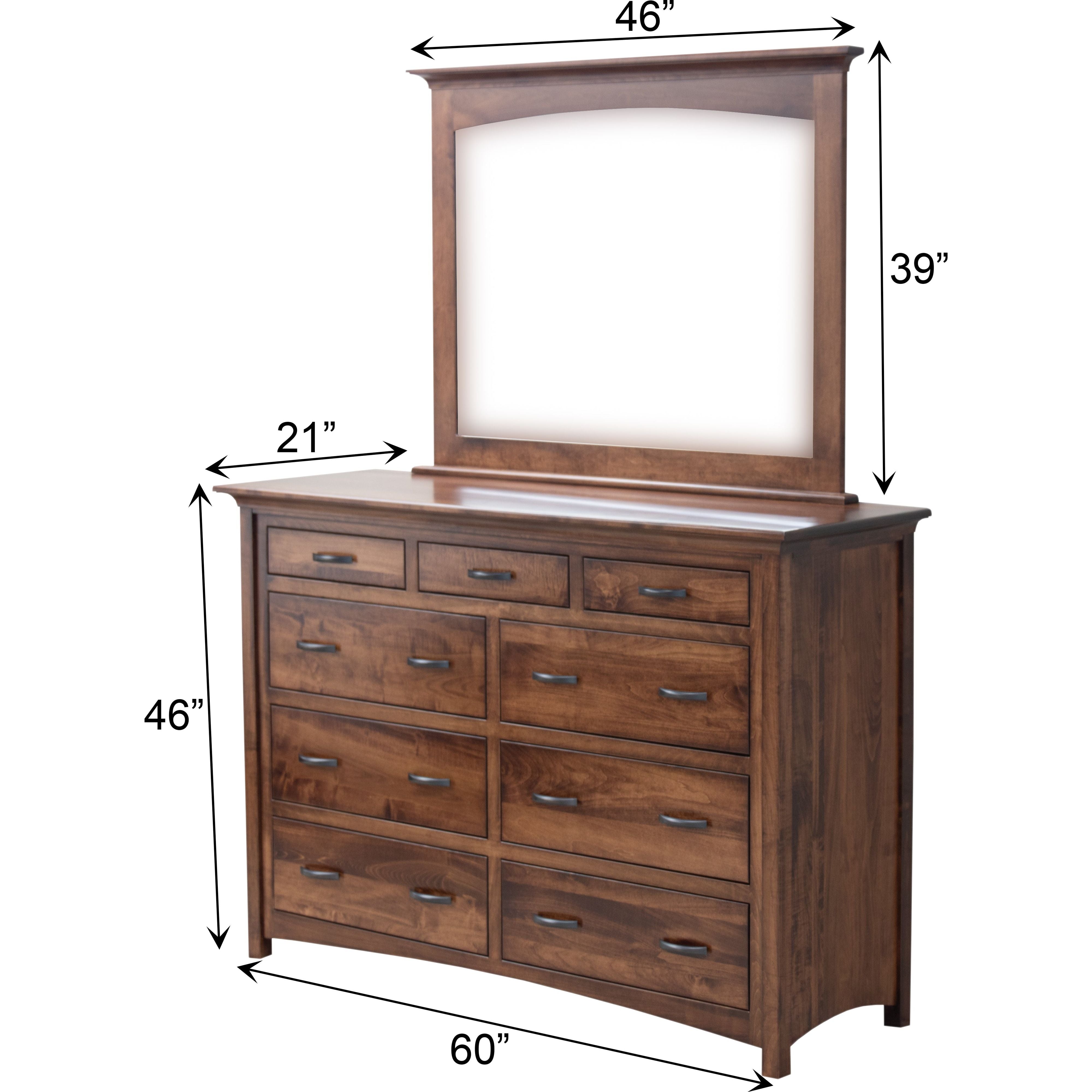 DCF Mission 9-Drawer Tall Dresser