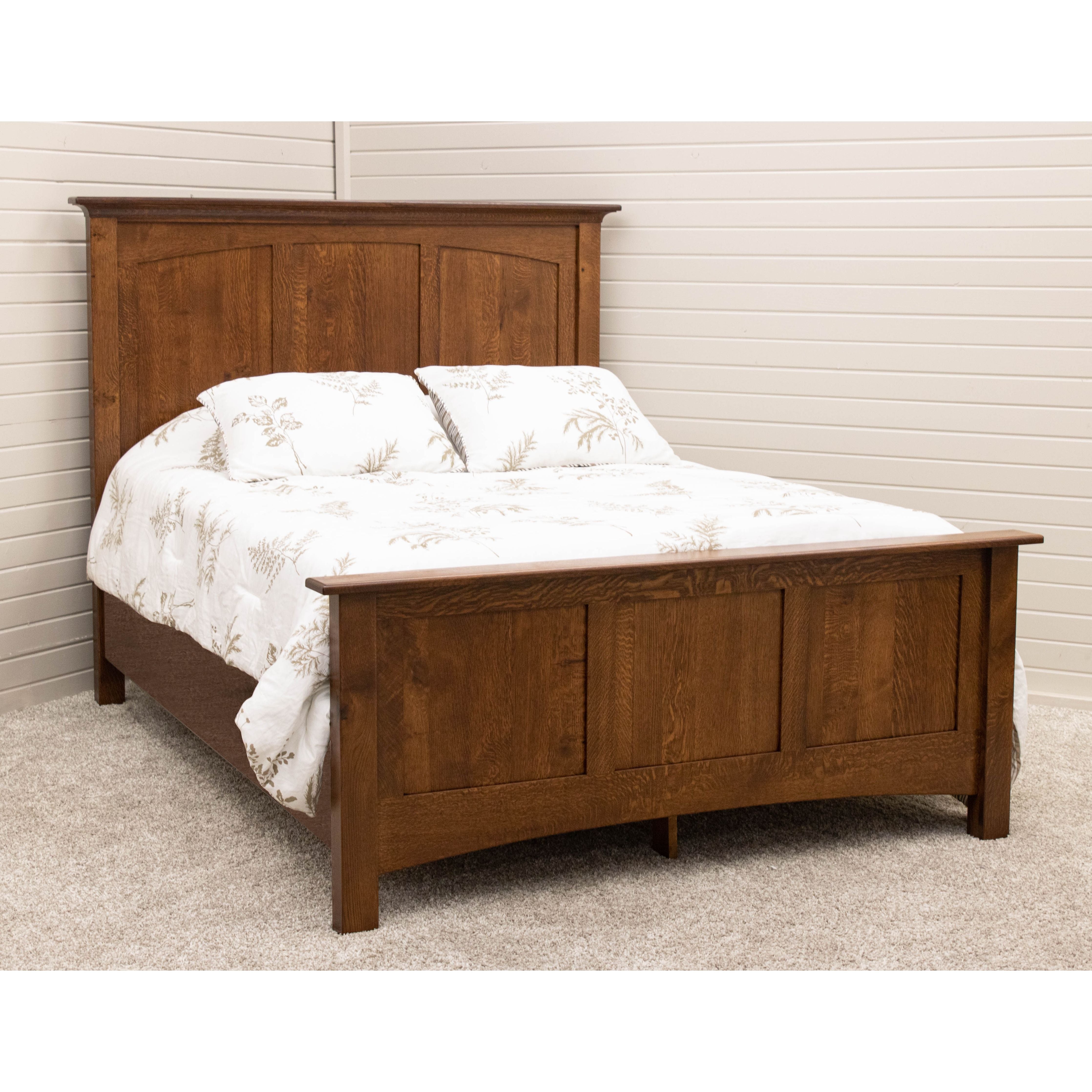 DCF Mission Queen Quarter Sawn White Oak Wood Storage Platform Bed | ASB