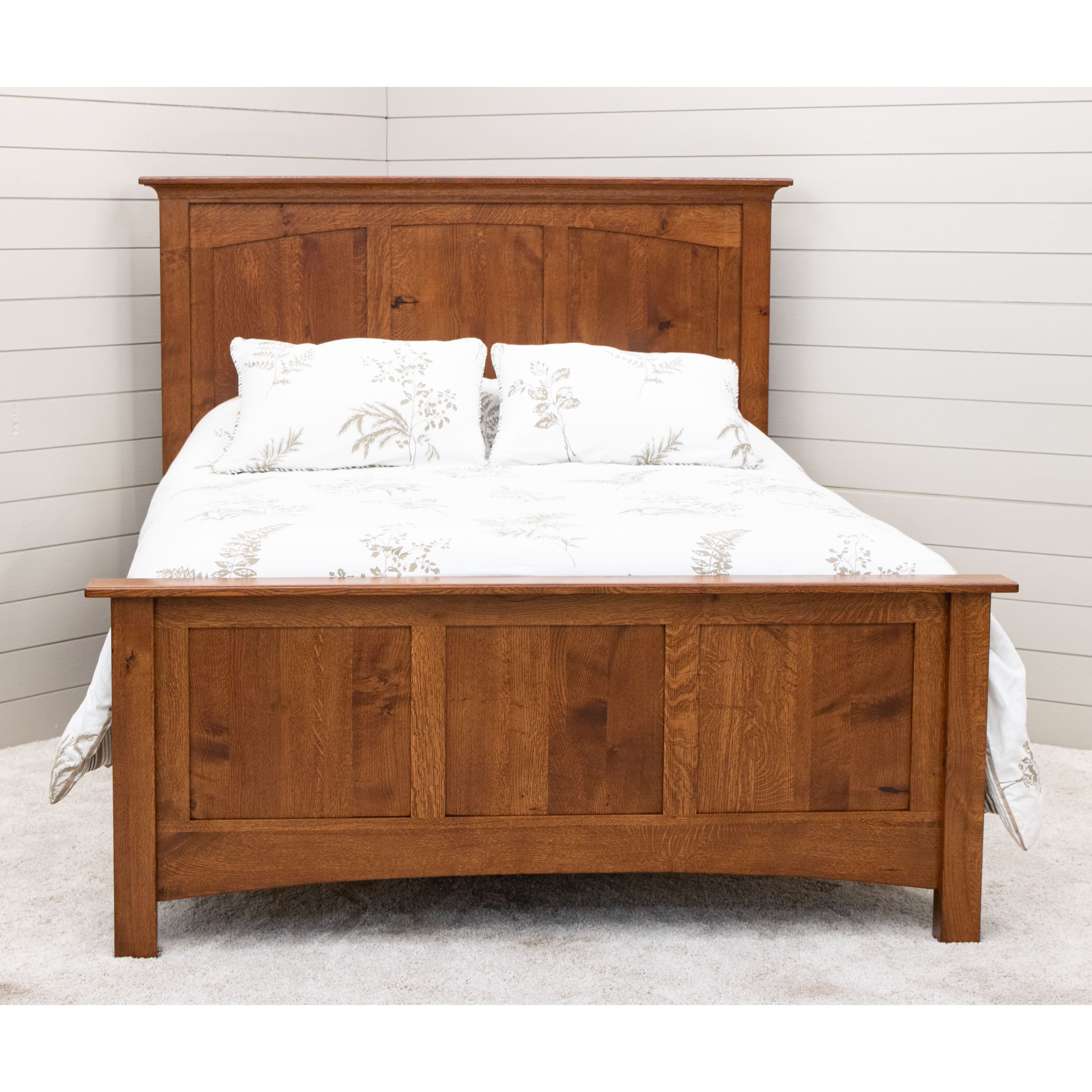 DCF Mission Queen Quarter Sawn White Oak Wood Storage Platform Bed | MC
