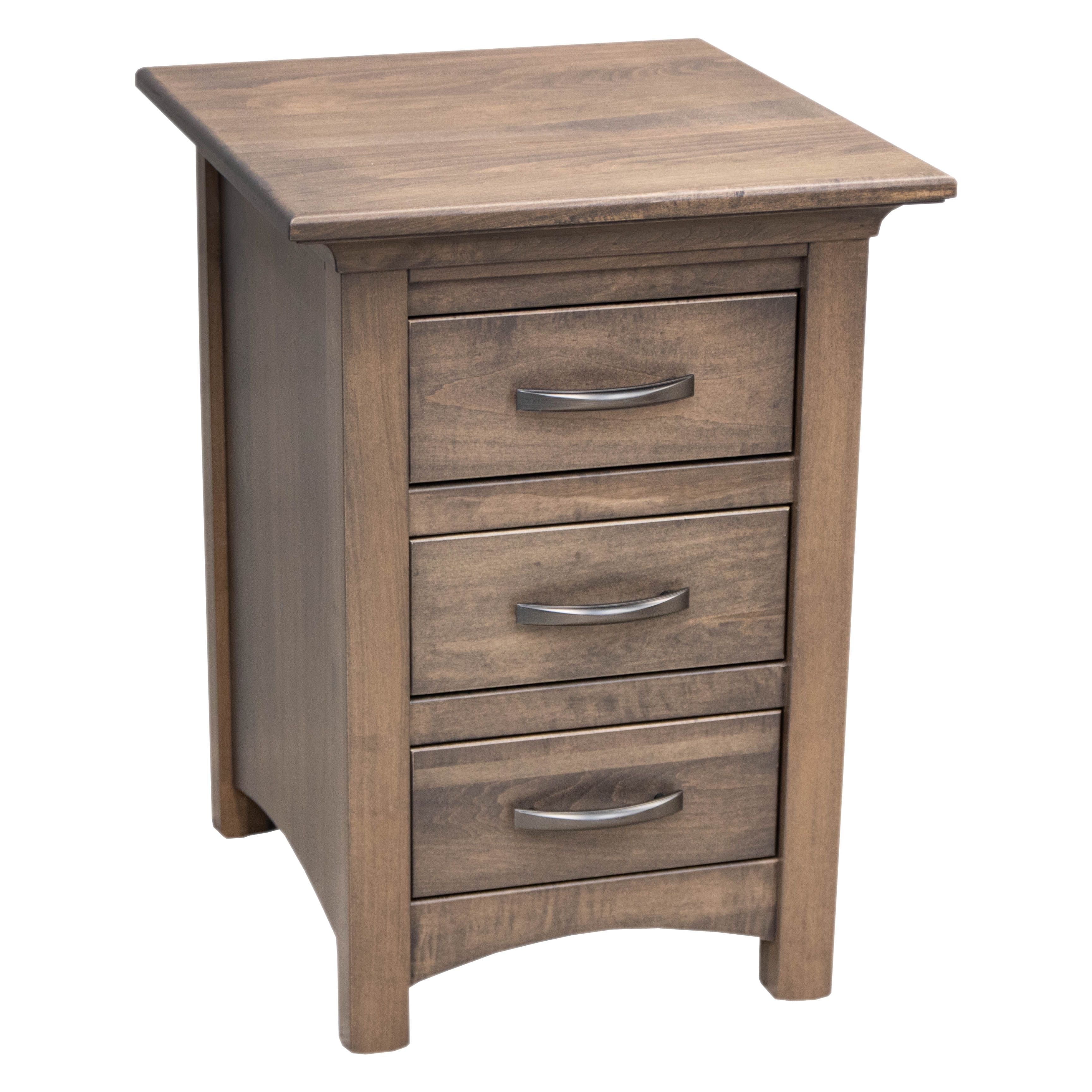 DCF Mission Maple Wood 3-Drawer Nightstand | SP