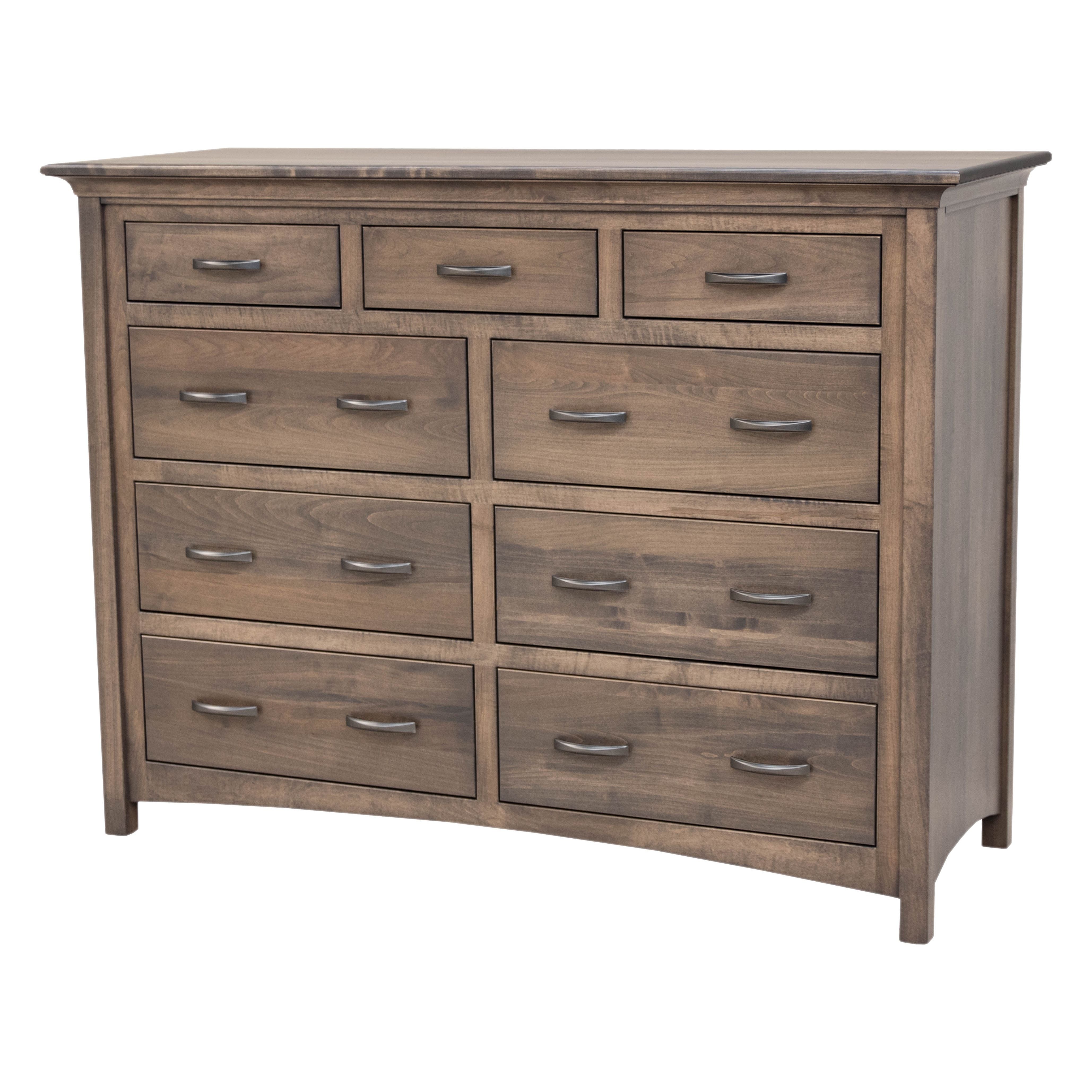 DCF Mission Maple Wood 9-Drawer Tall Dresser | SP