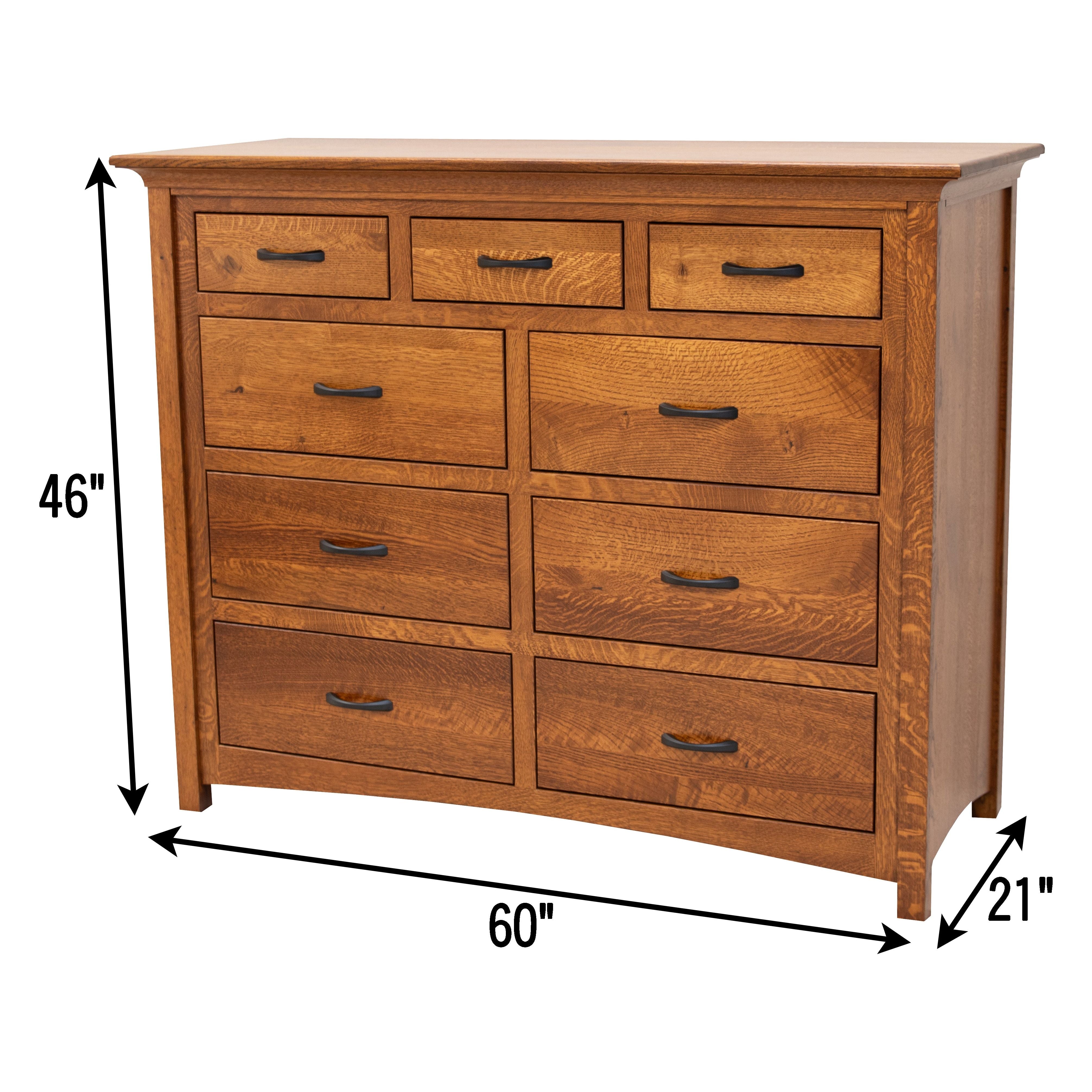 DCF Mission 9-Drawer Tall Dresser