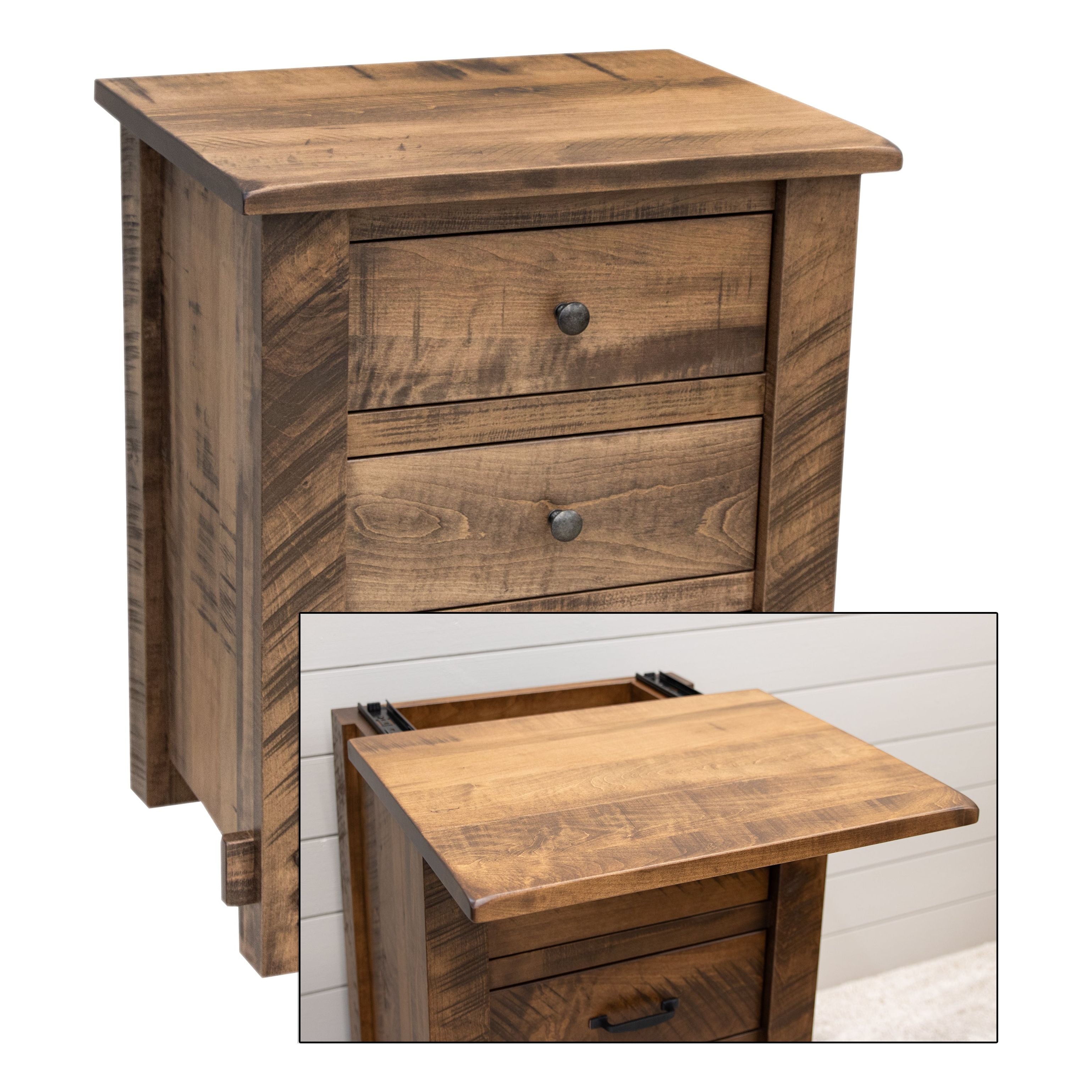 DCF Roughsawn 3-Drawer Nightstand