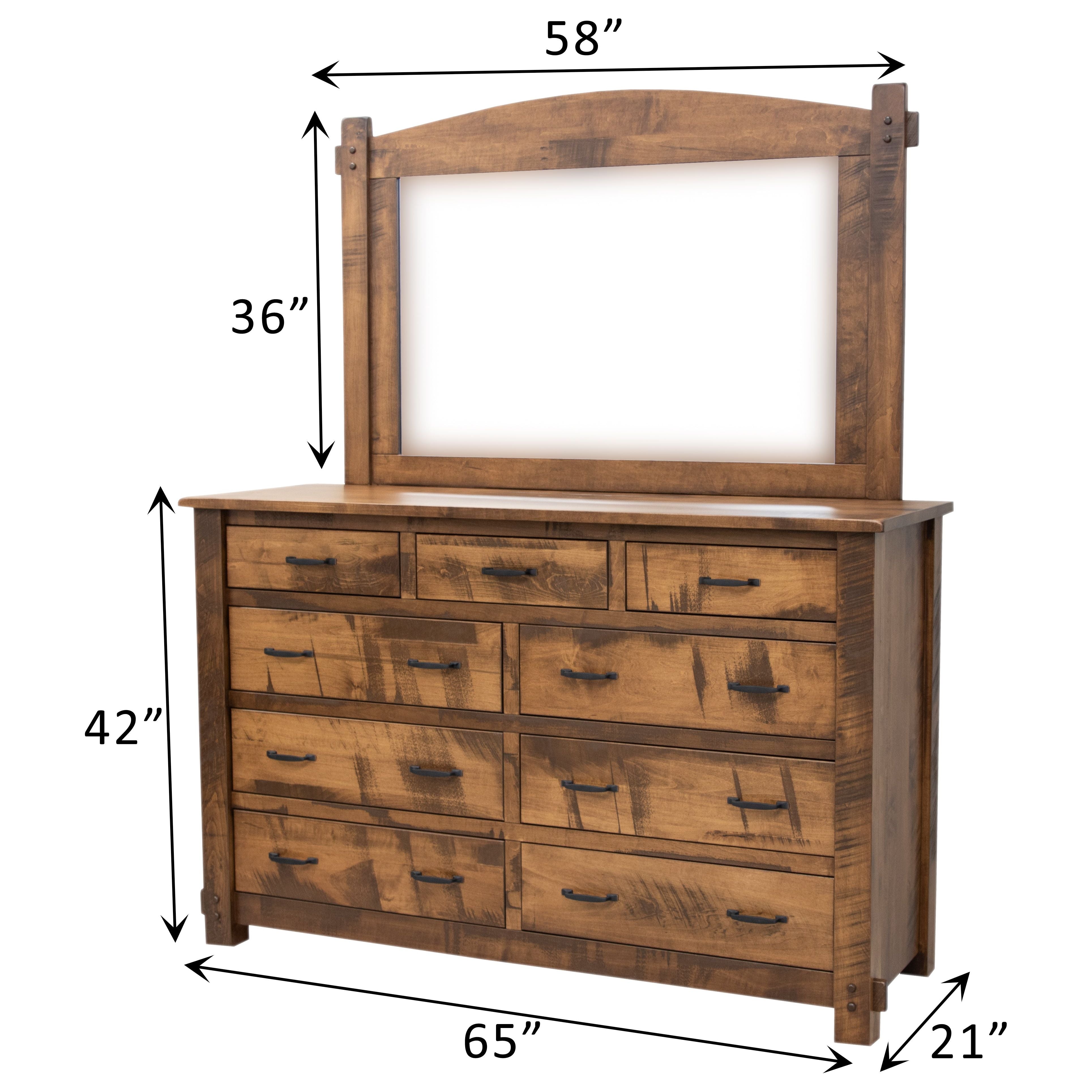 DCF Roughsawn 9-Drawer Tall Dresser