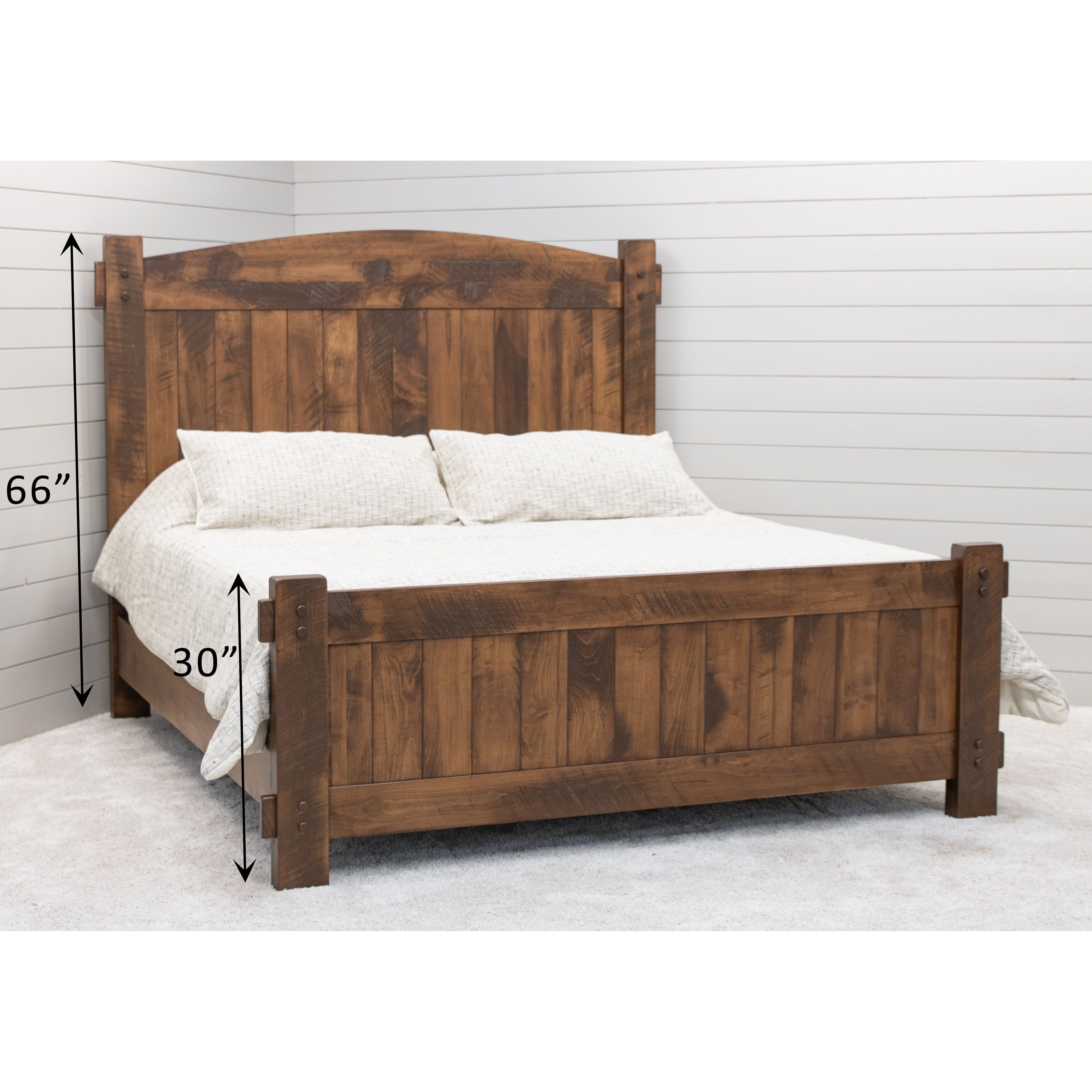 DCF Roughsawn Bed with Arched Headboard