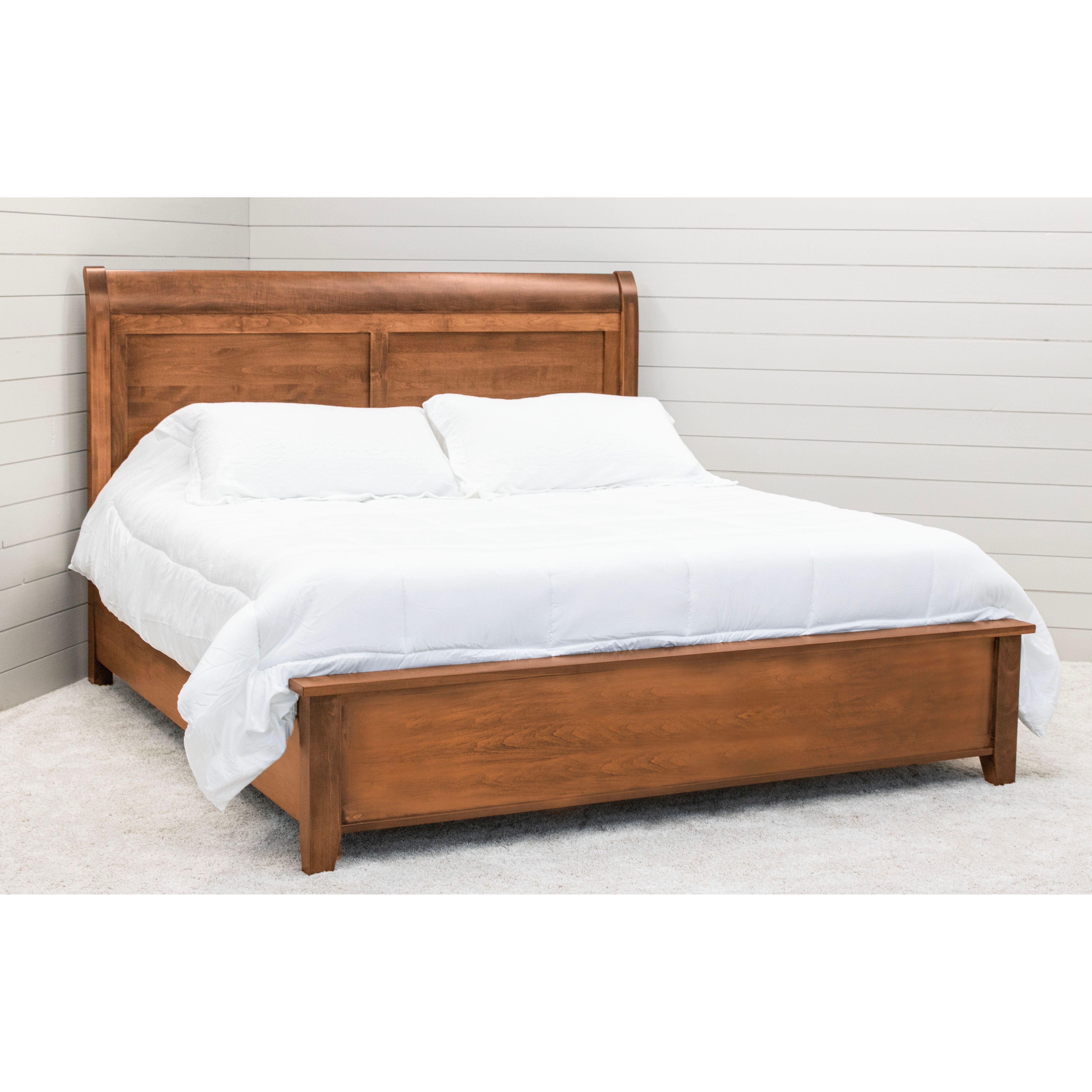 Denali Avondale Sleigh California King Maple Wood Storage Platform Bed | BOS