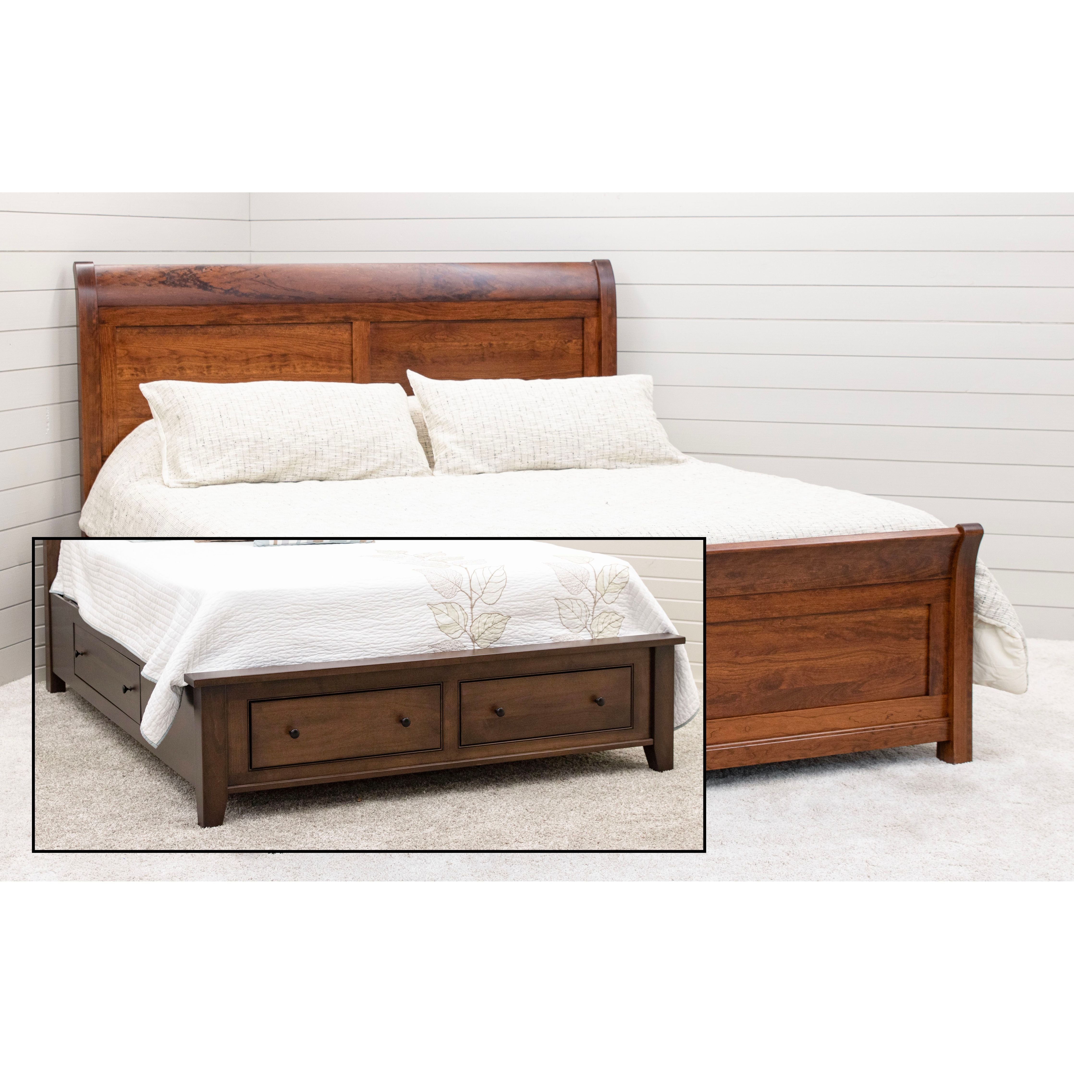 Denali Avondale Sleigh Storage Platform Bed