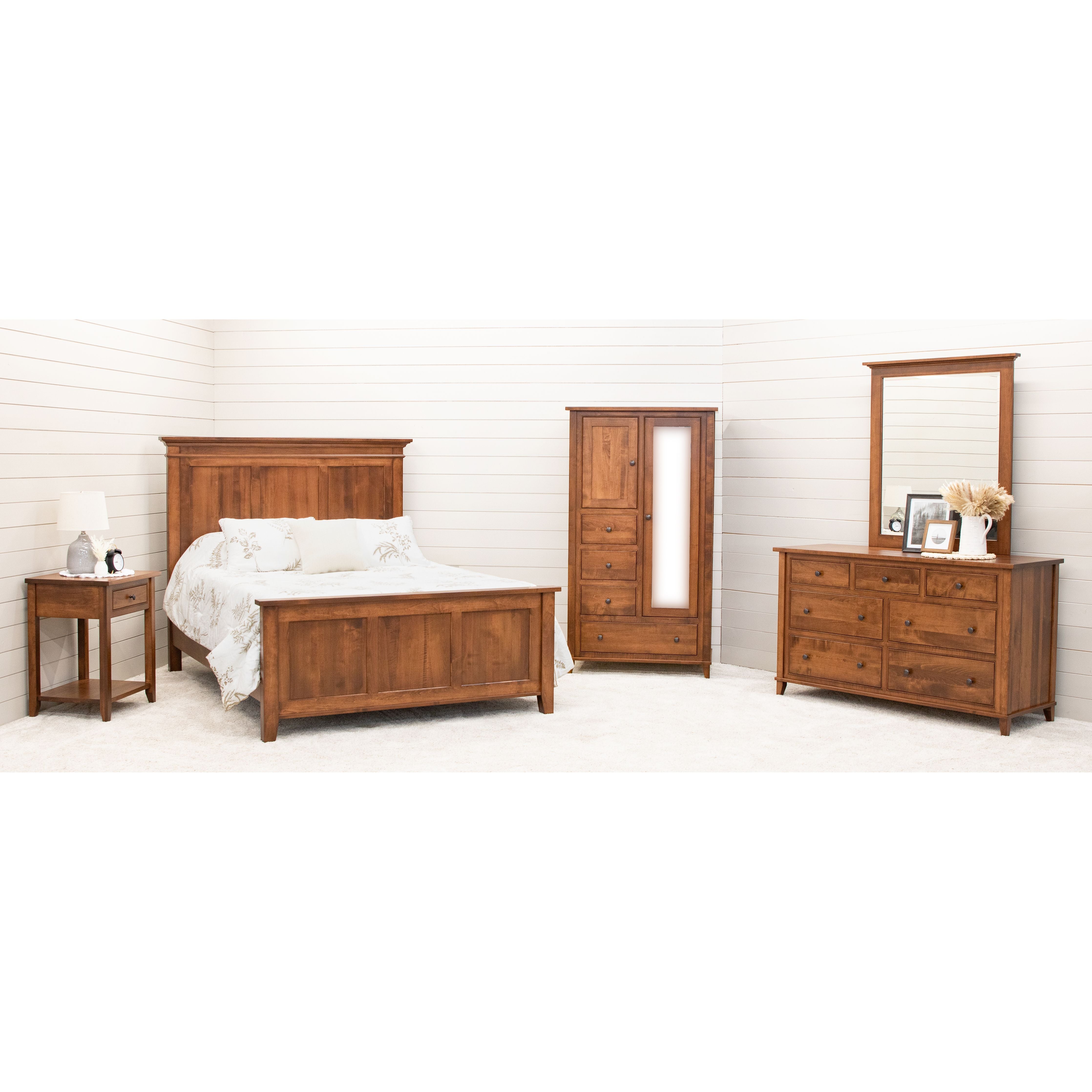 Denali Full Maple Wood Storage Platform Panel Bed | BOS