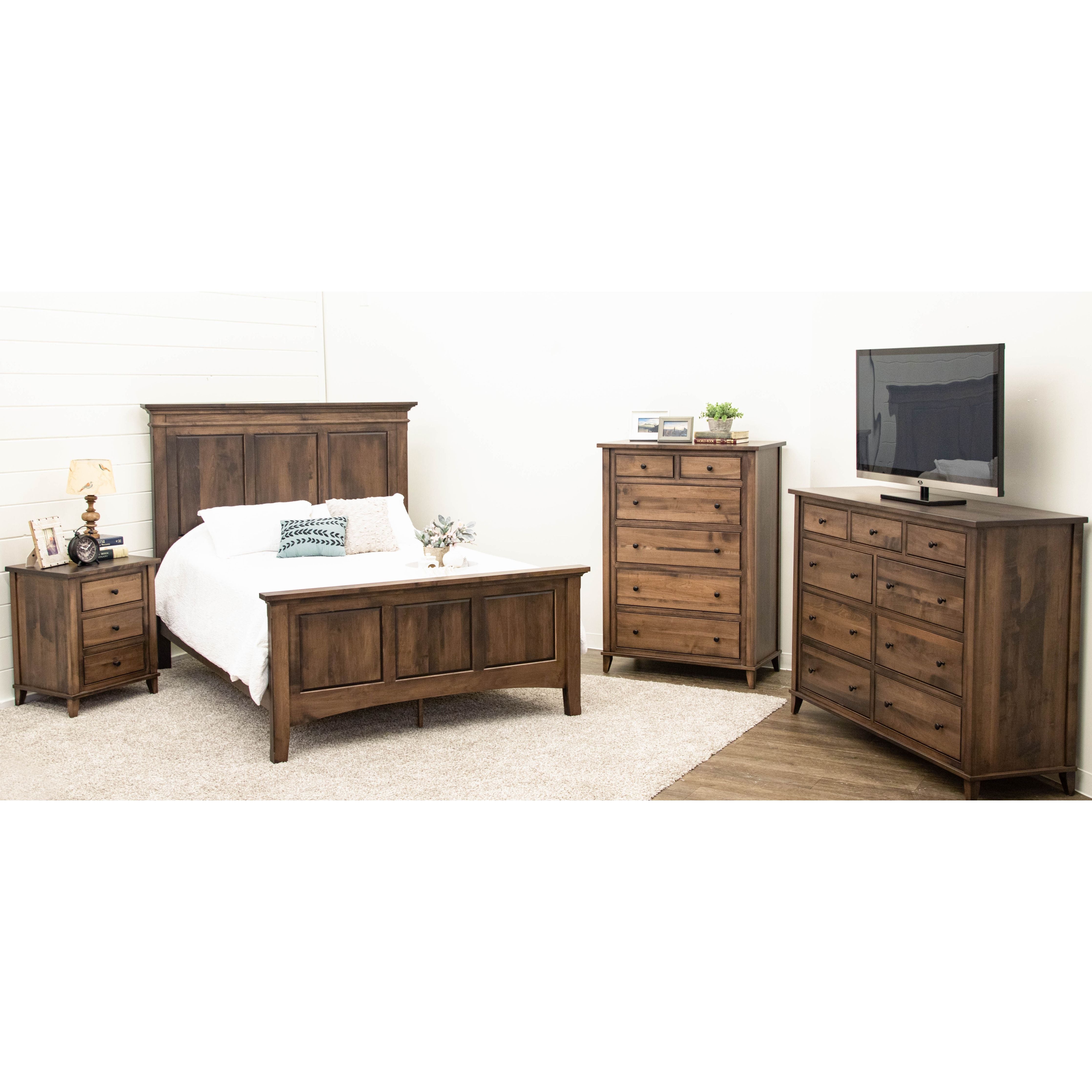 Denali Full Maple Wood Storage Platform Panel Bed | CO