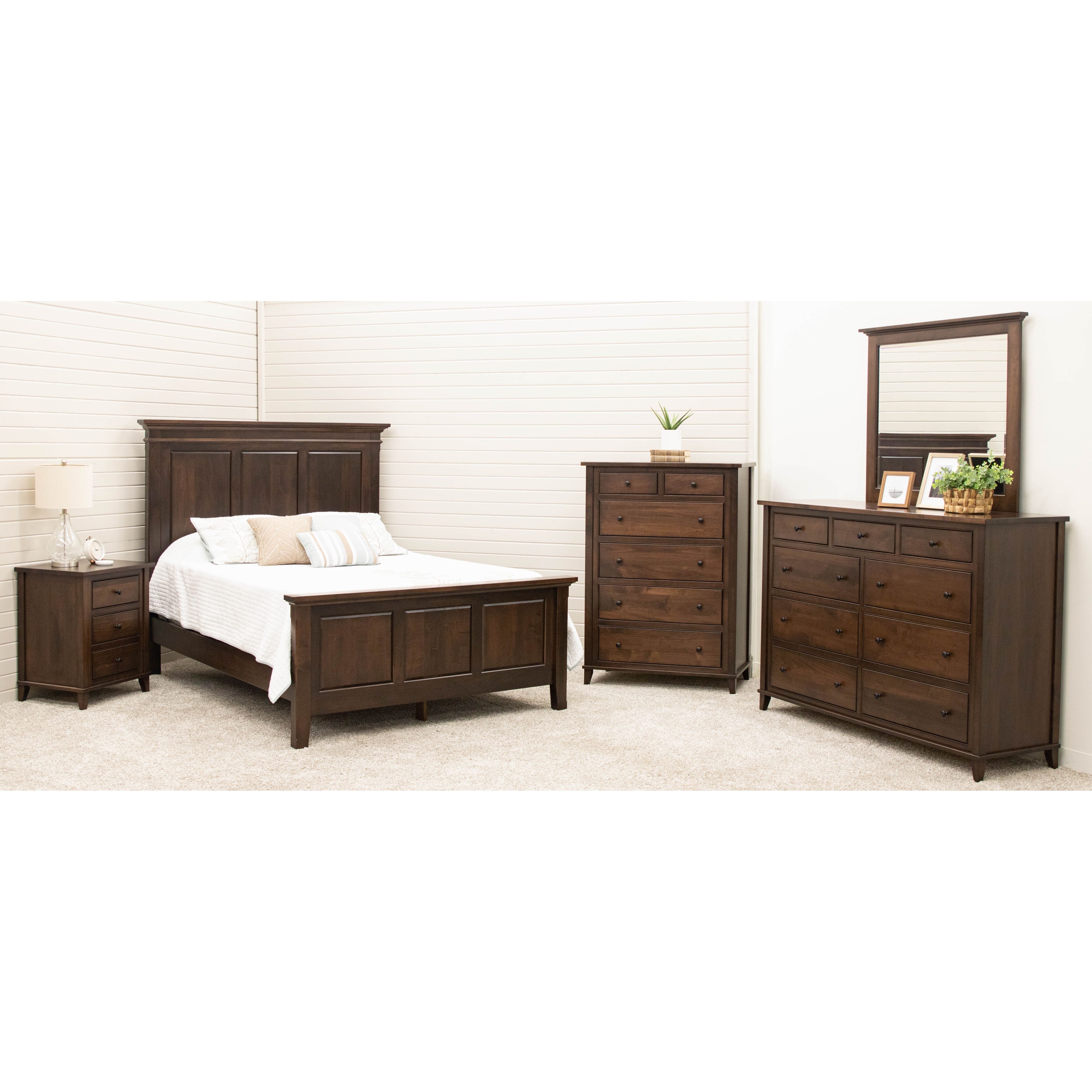 Denali California King Maple Wood Storage Platform Panel Bed | BV