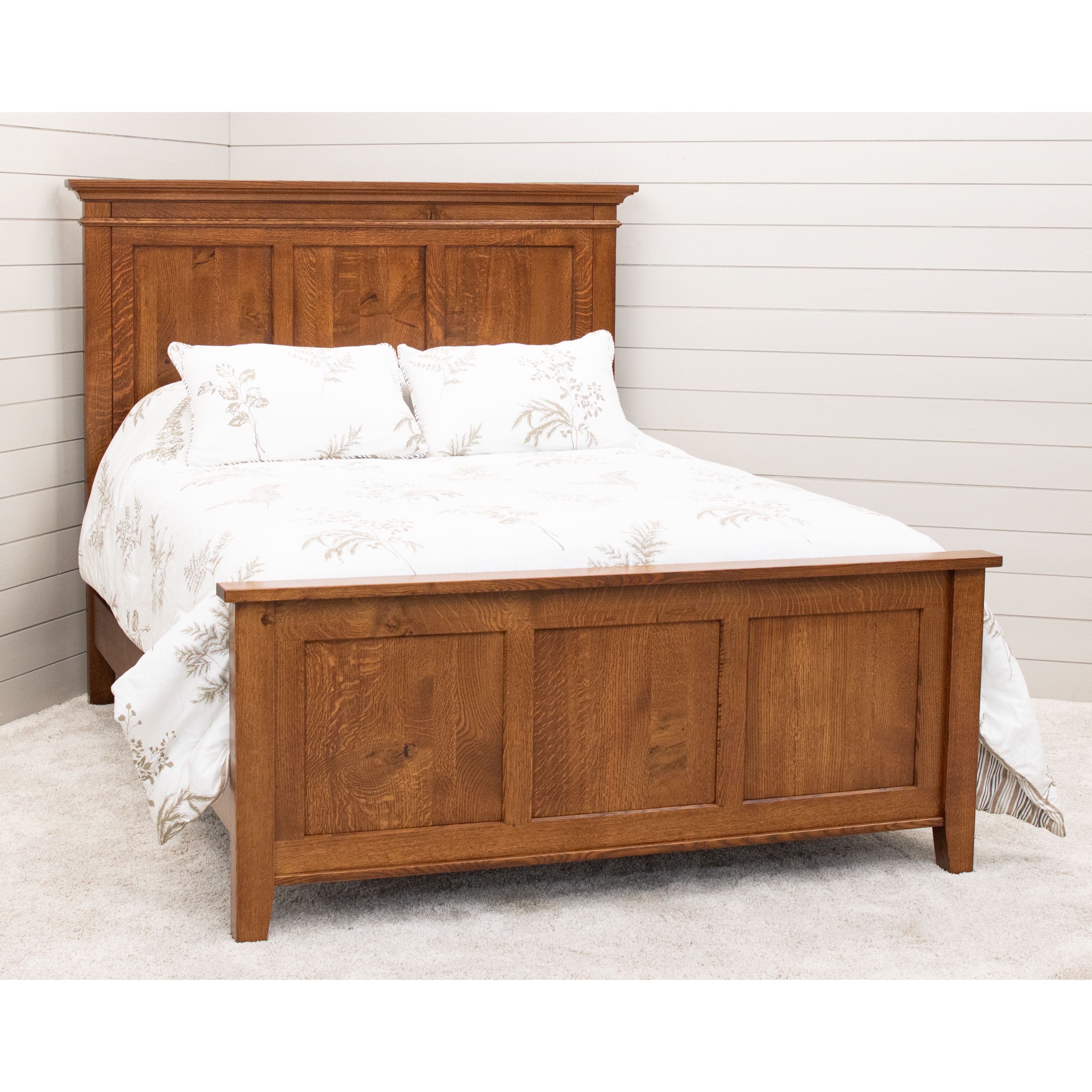 Denali Queen Quarter Sawn White Oak Wood Storage Platform Panel Bed | MC