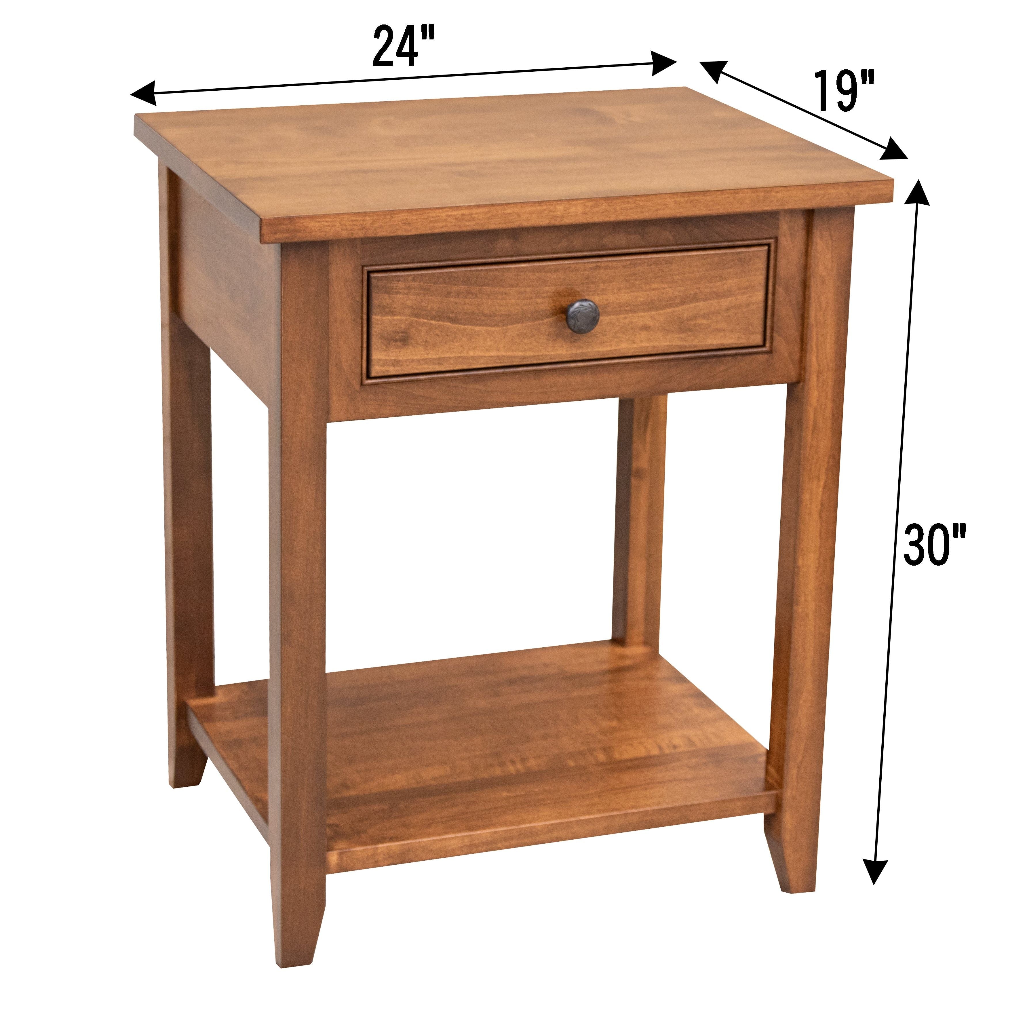 Denali 1-Drawer, Open Nightstand
