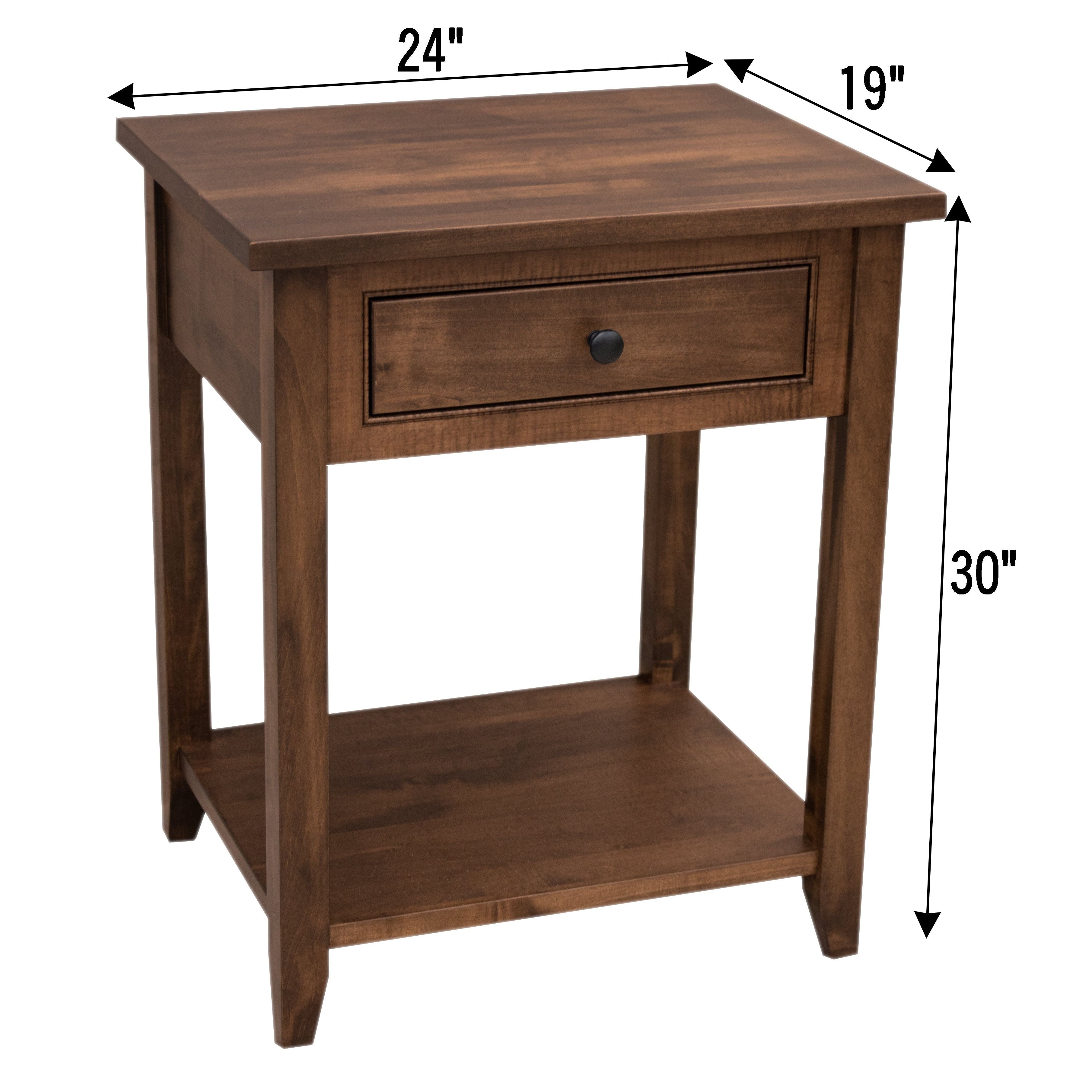 Denali 1-Drawer, Open Nightstand