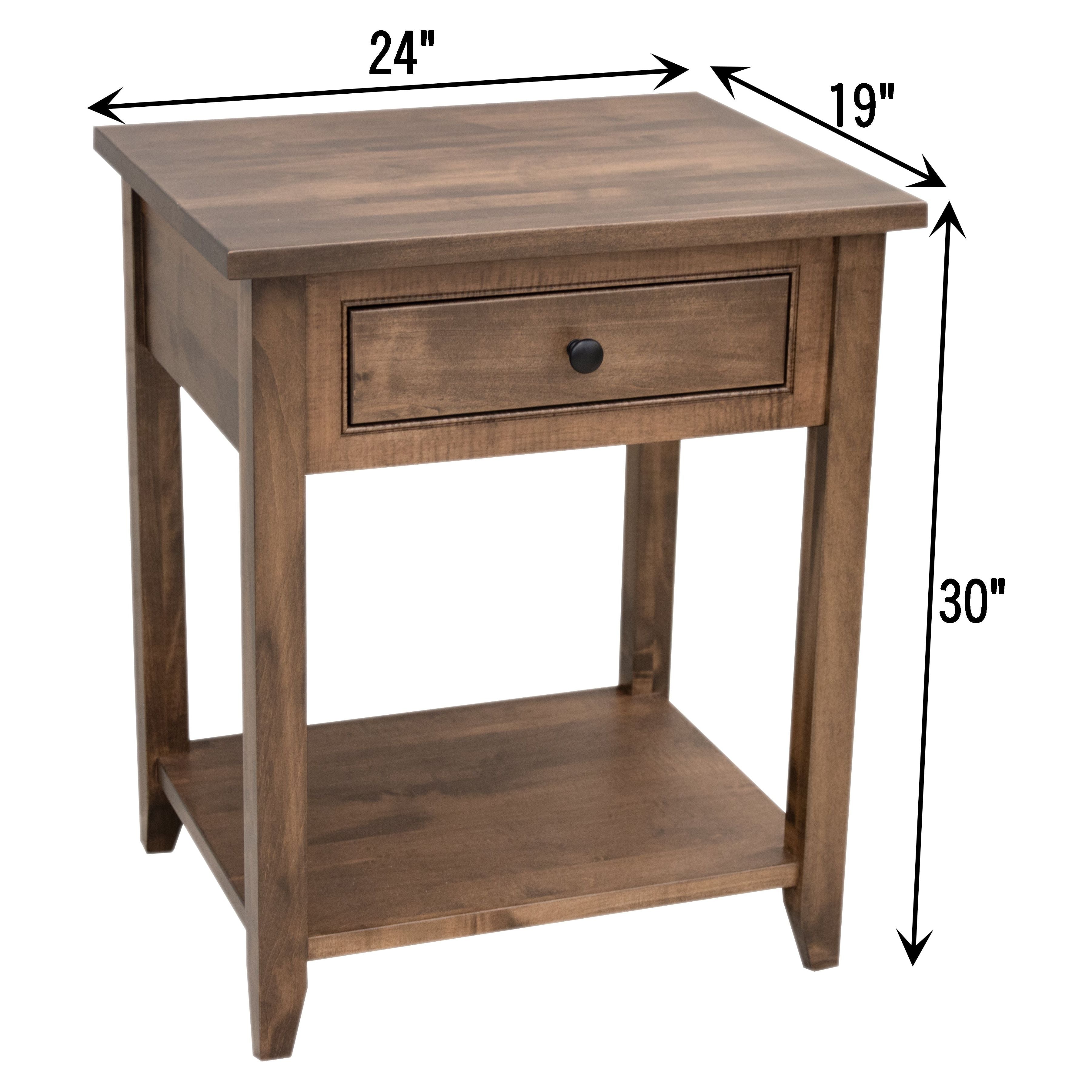 Denali 1-Drawer, Open Nightstand