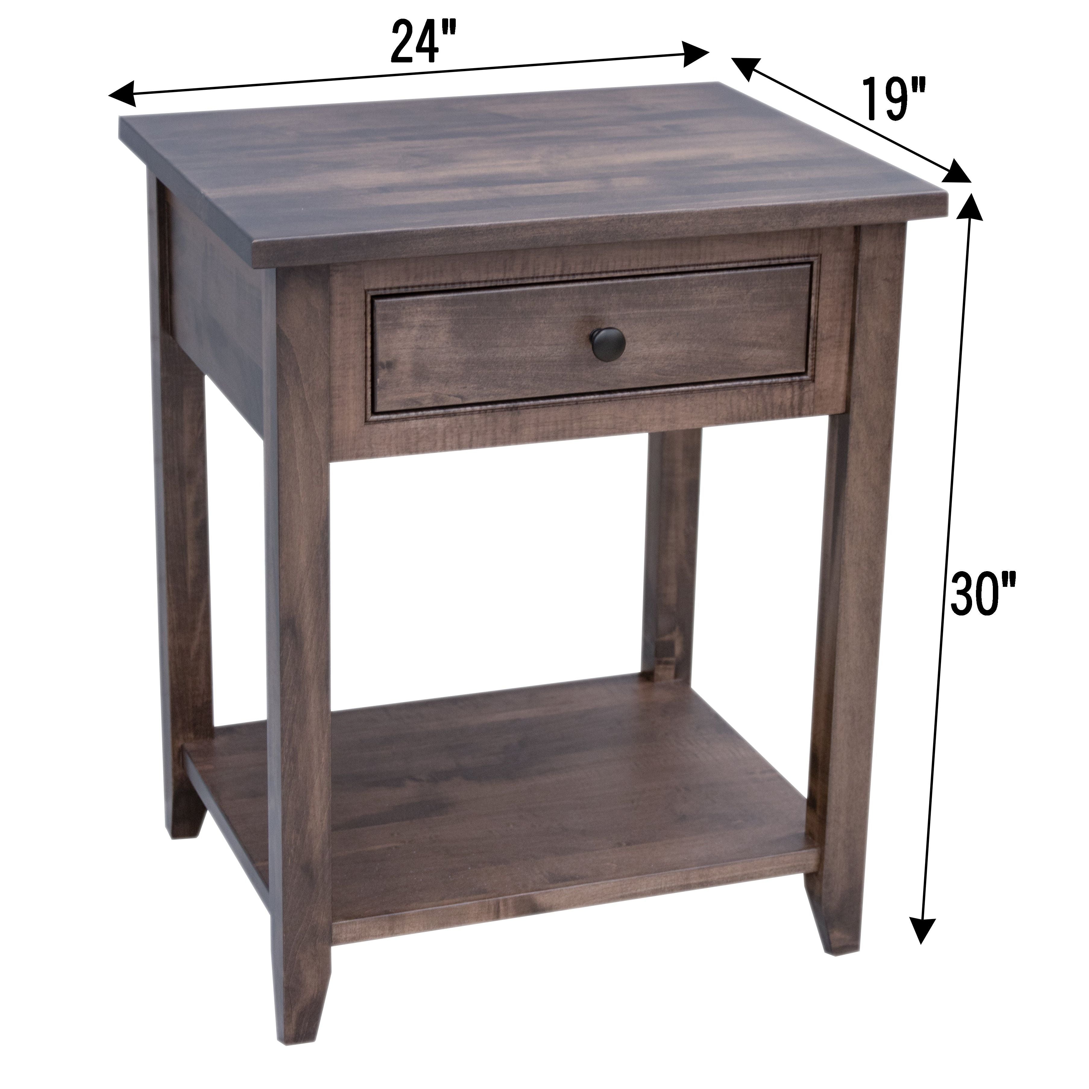 Denali 1-Drawer, Open Nightstand