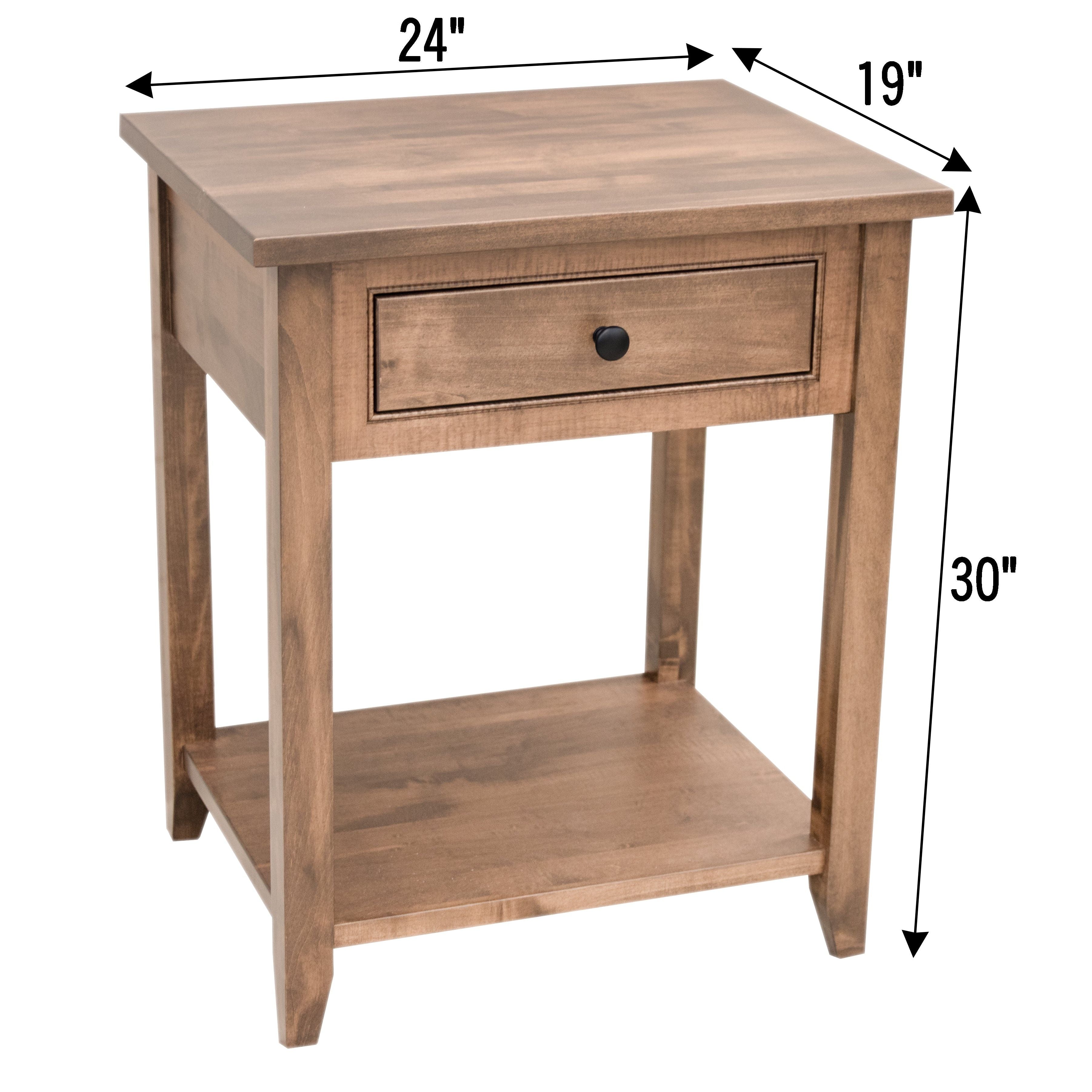 Denali 1-Drawer, Open Nightstand