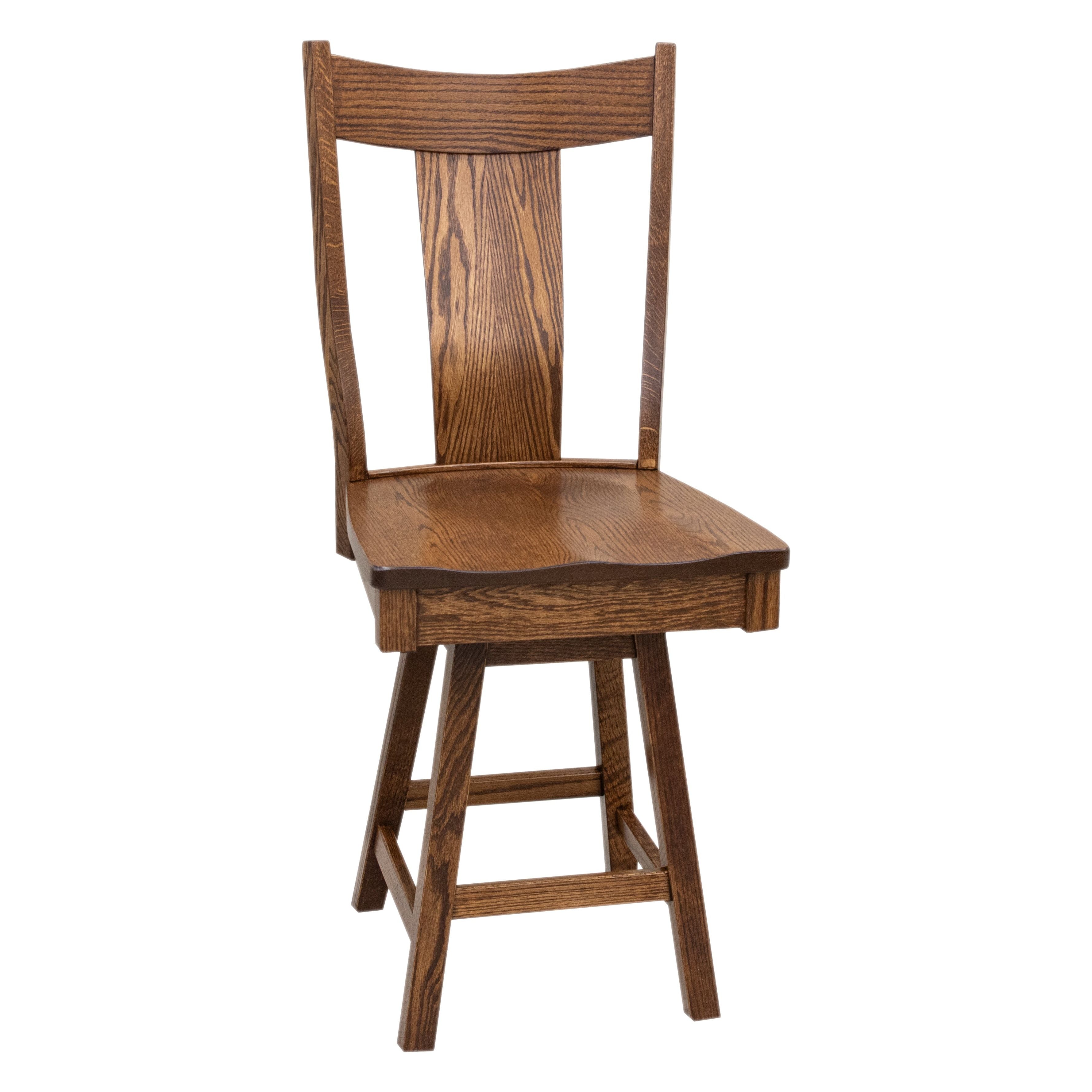 Eagle 24" Oak Wood Swivel Bar Stool | ASB