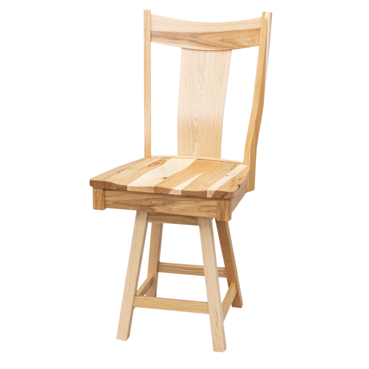 Eagle 24" Hickory Wood Swivel Bar Stool | NAT