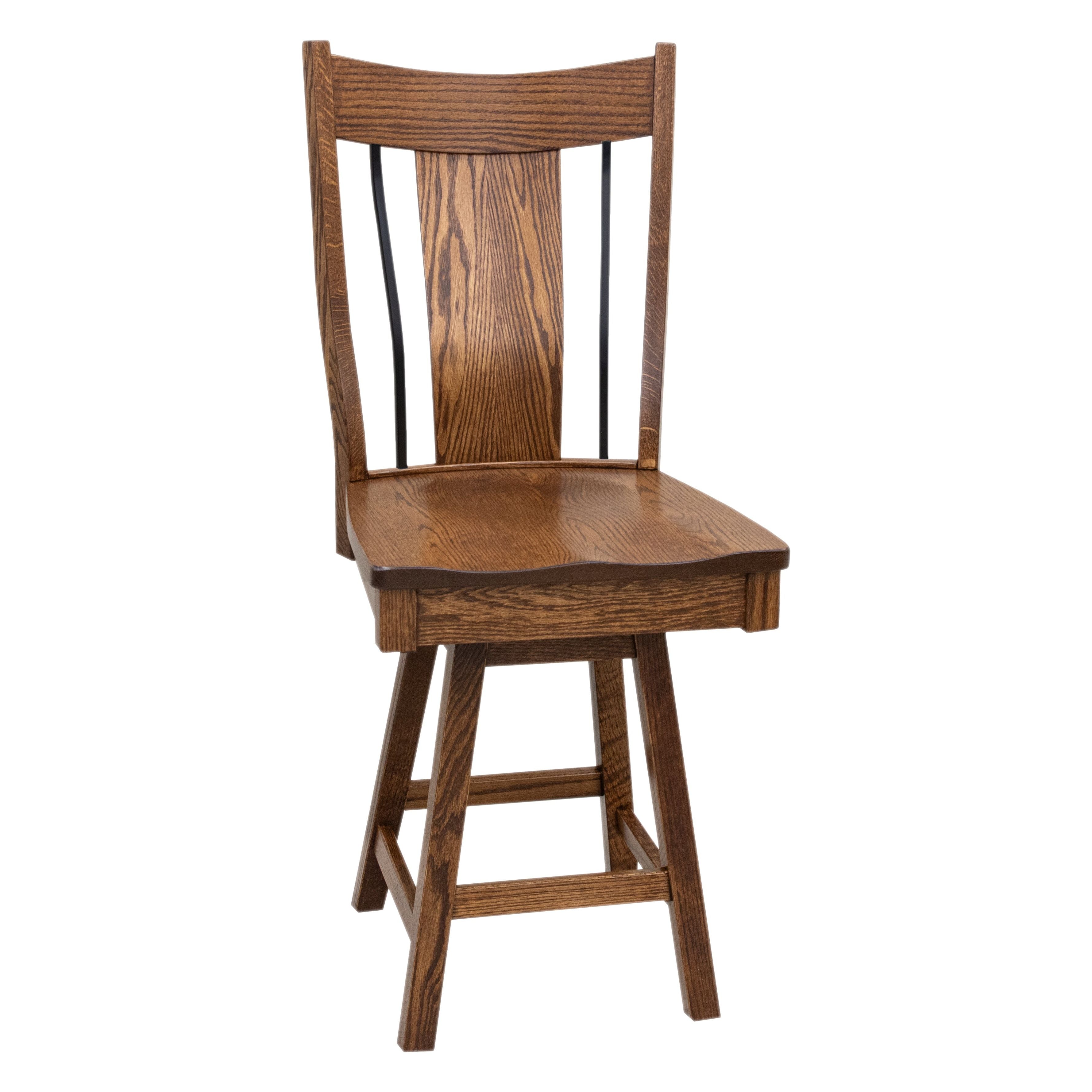 Alberta Round Oak Extendable Counter Height Table Set for 4