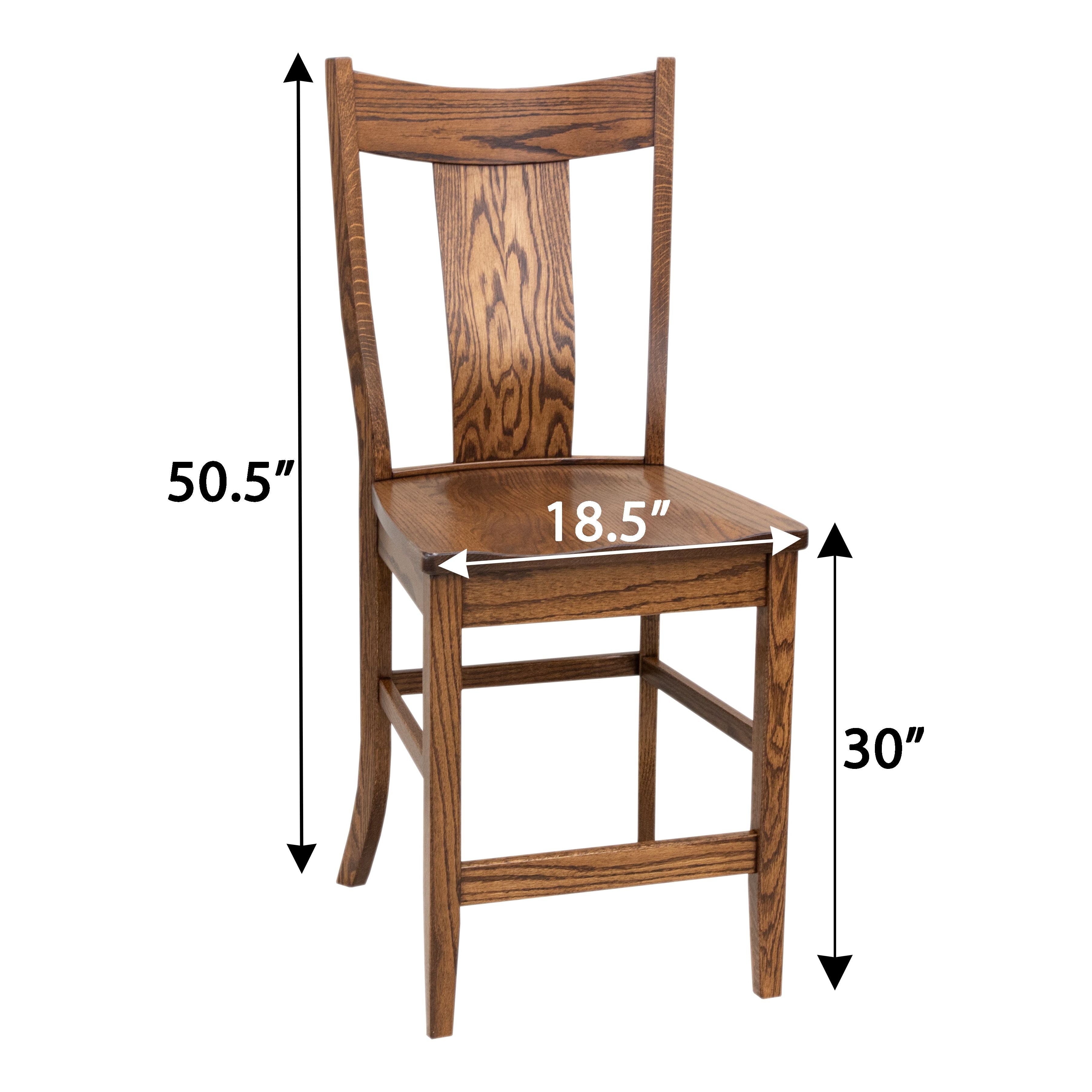 Eagle 24" Oak Wood Stationary Bar Stool | ASB