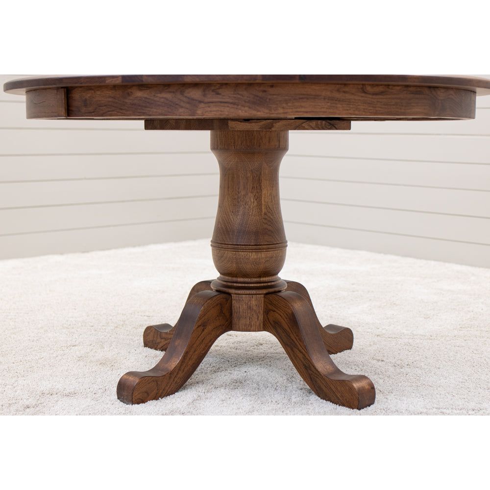 Ellington Round Hickory Wood Extending Dining Table | ASB