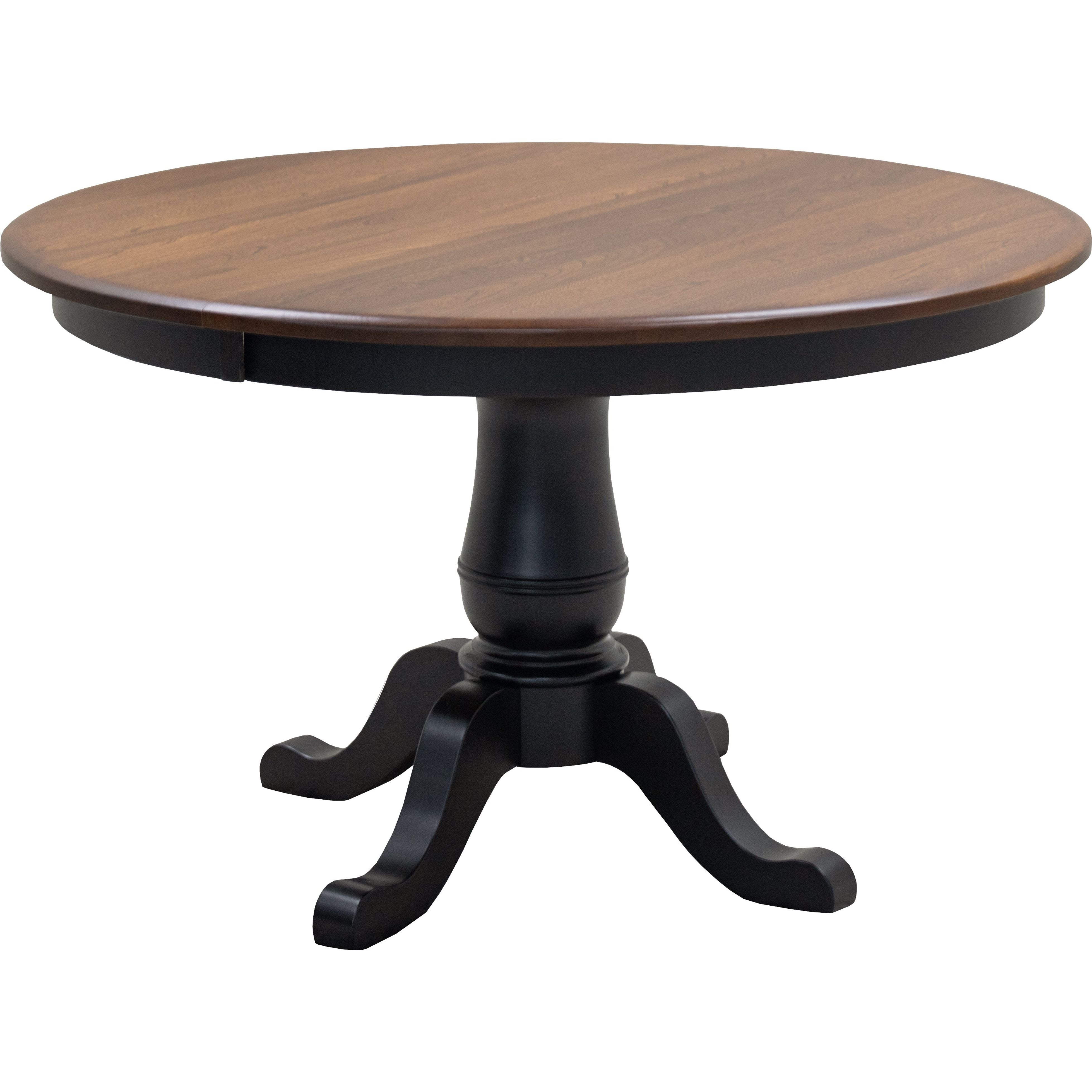Ellington Round Black & Wood Extending Dining Table | M-EB&E-MC