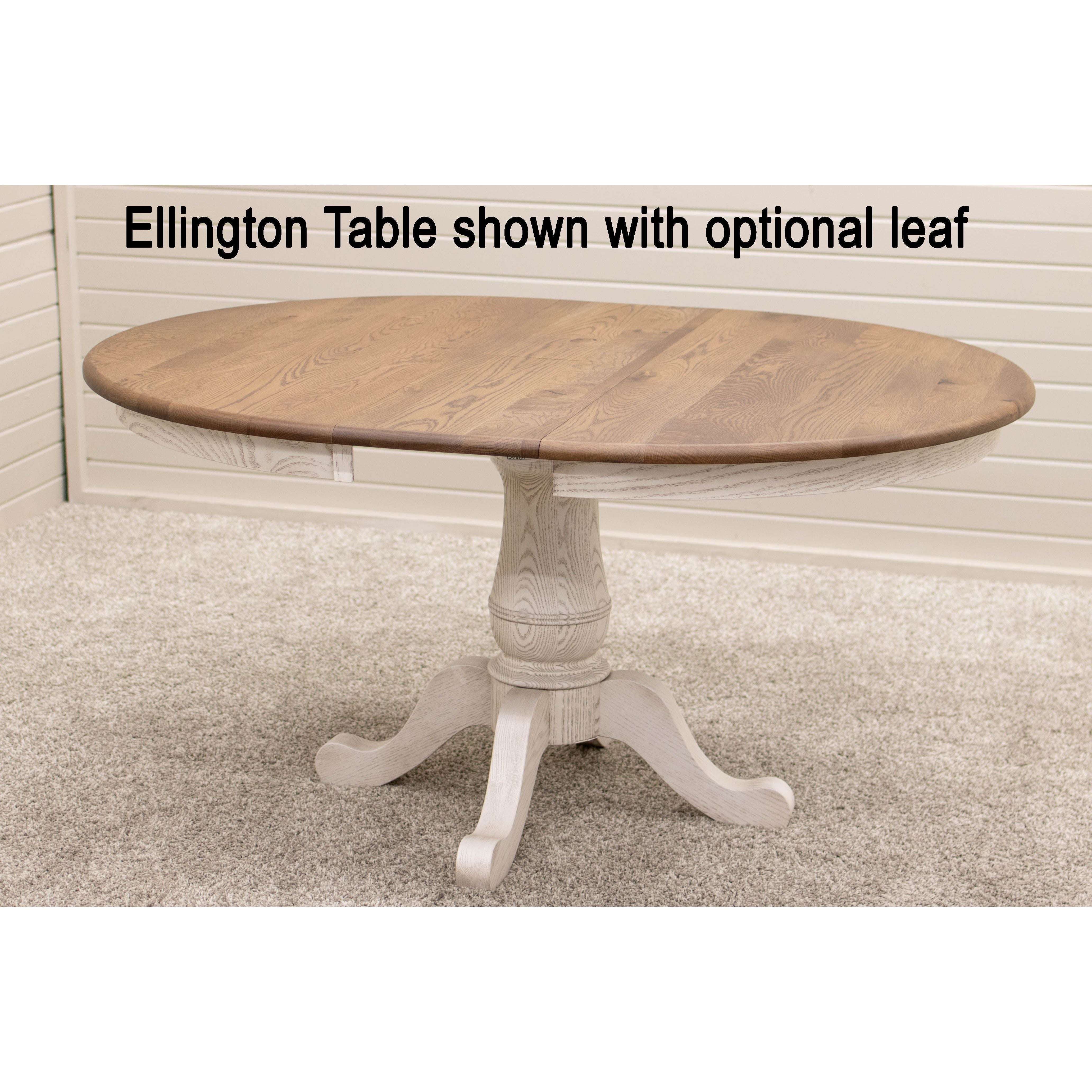 Ellington Round Hickory Wood Extending Dining Table | ASB