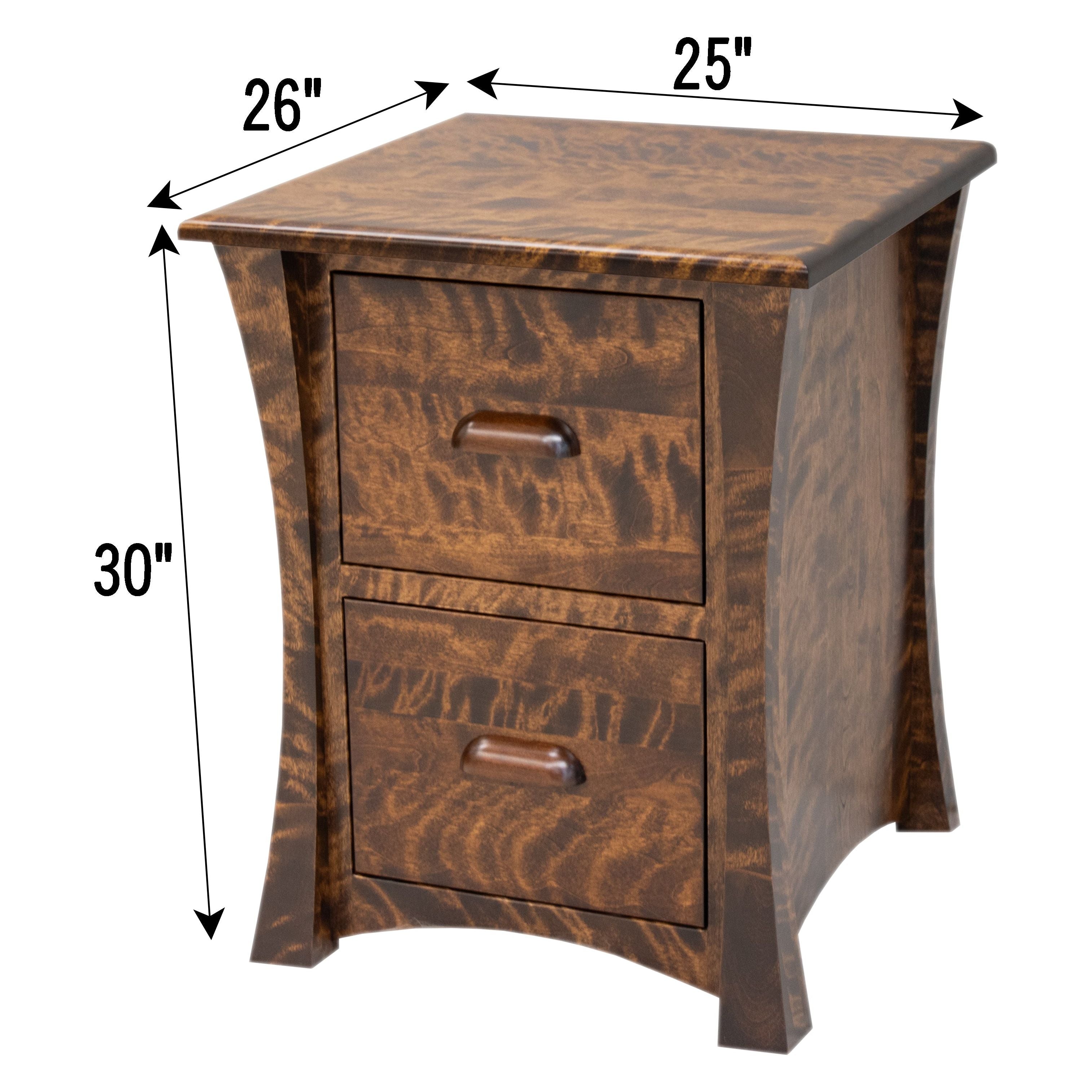 Brooklyn Birch Wood 2-Drawer File Cabinet | ASB