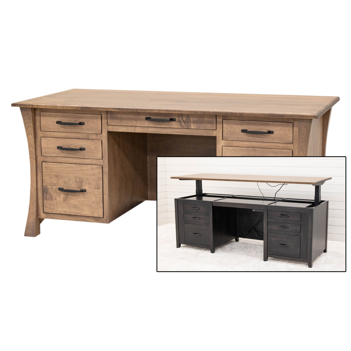 Brooklyn Maple Wood Executive Desk | WB