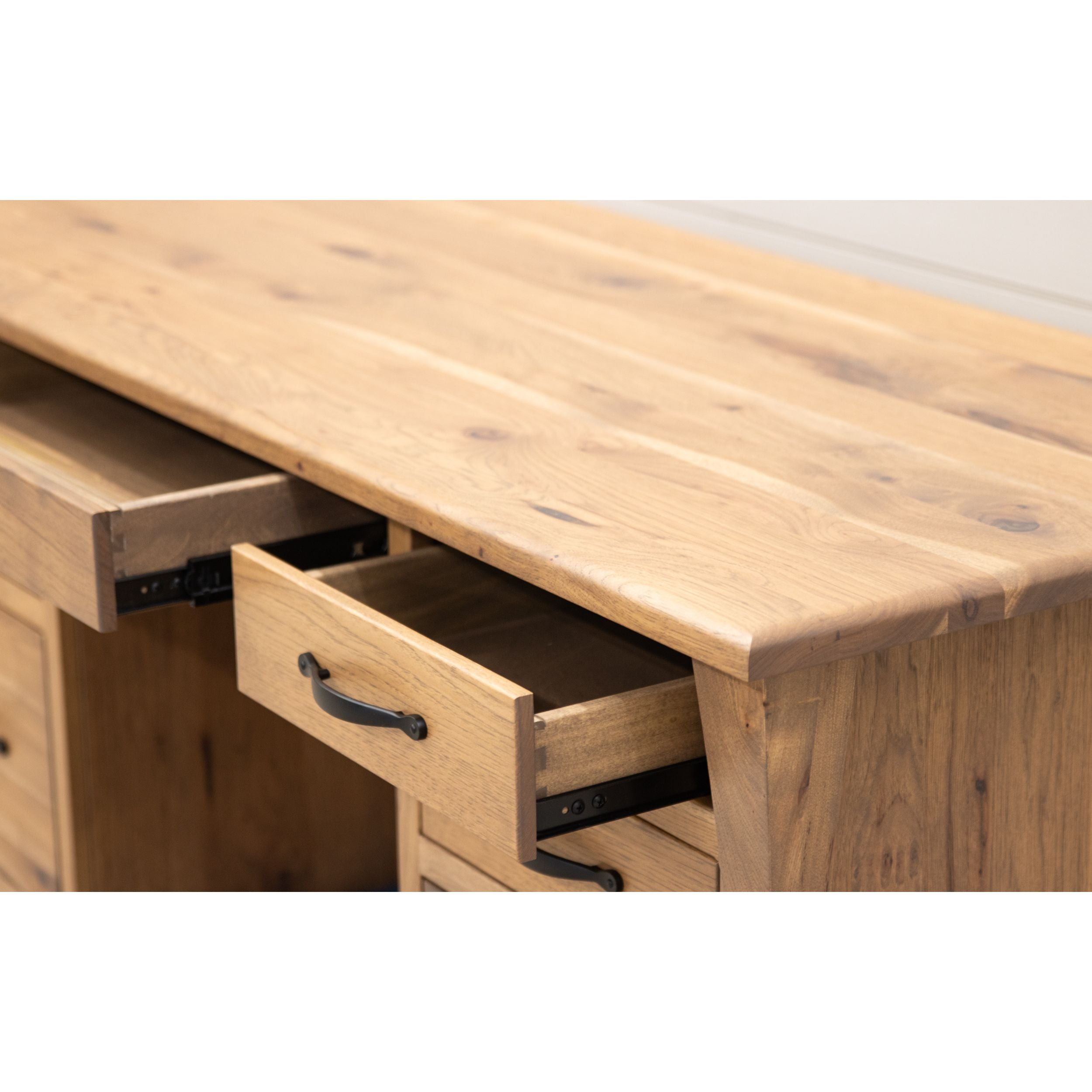 Brooklyn Hickory Wood Executive Desk | WB