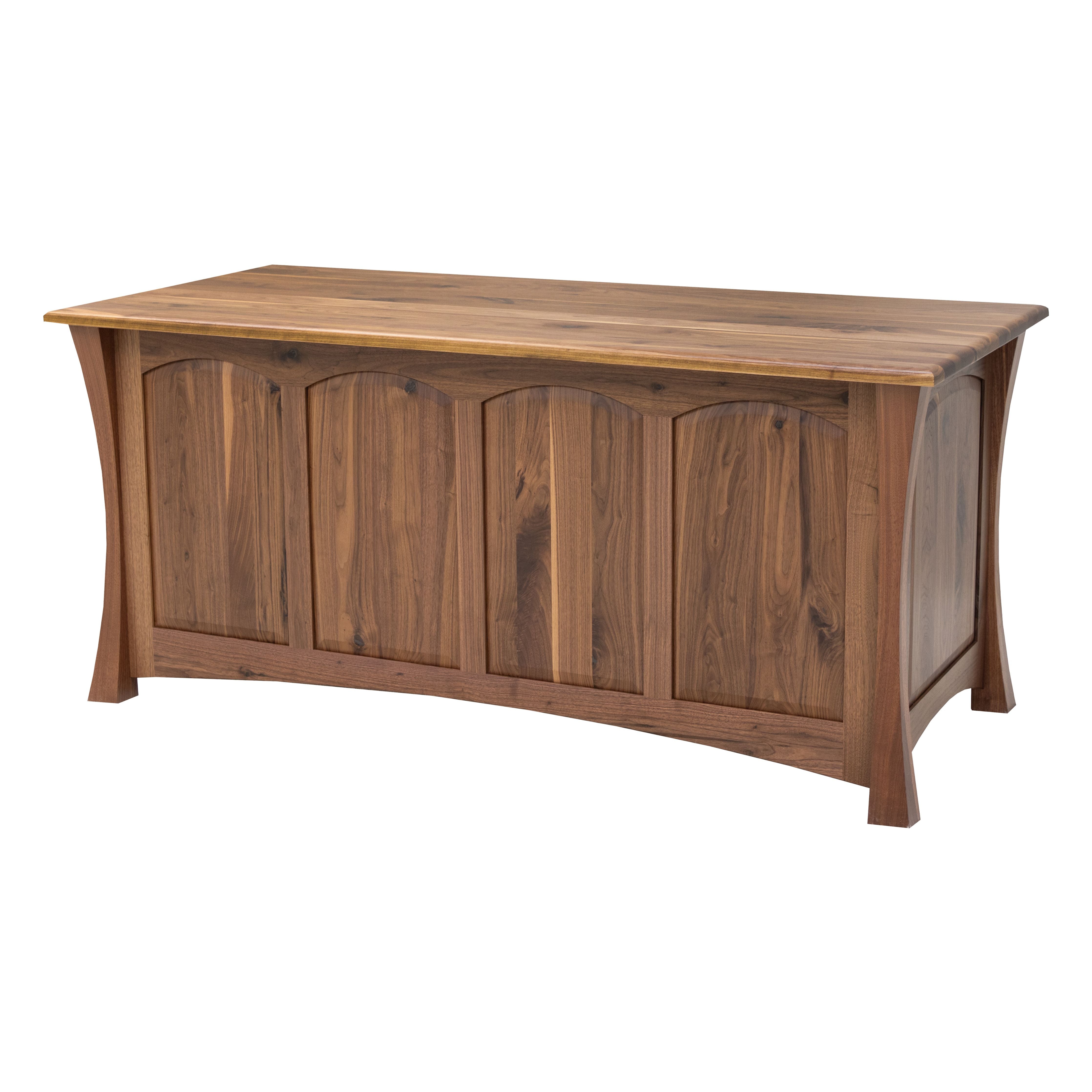 Brooklyn Walnut Wood Executive Desk with Panels | NAT