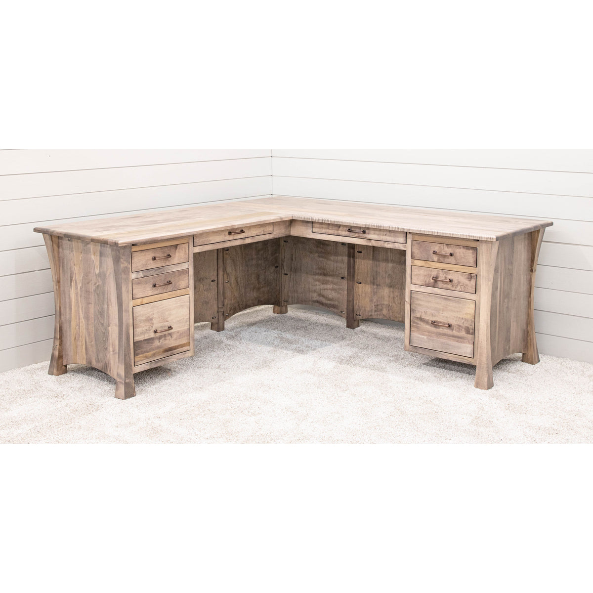 Brooklyn Maple Wood L Desk | DU