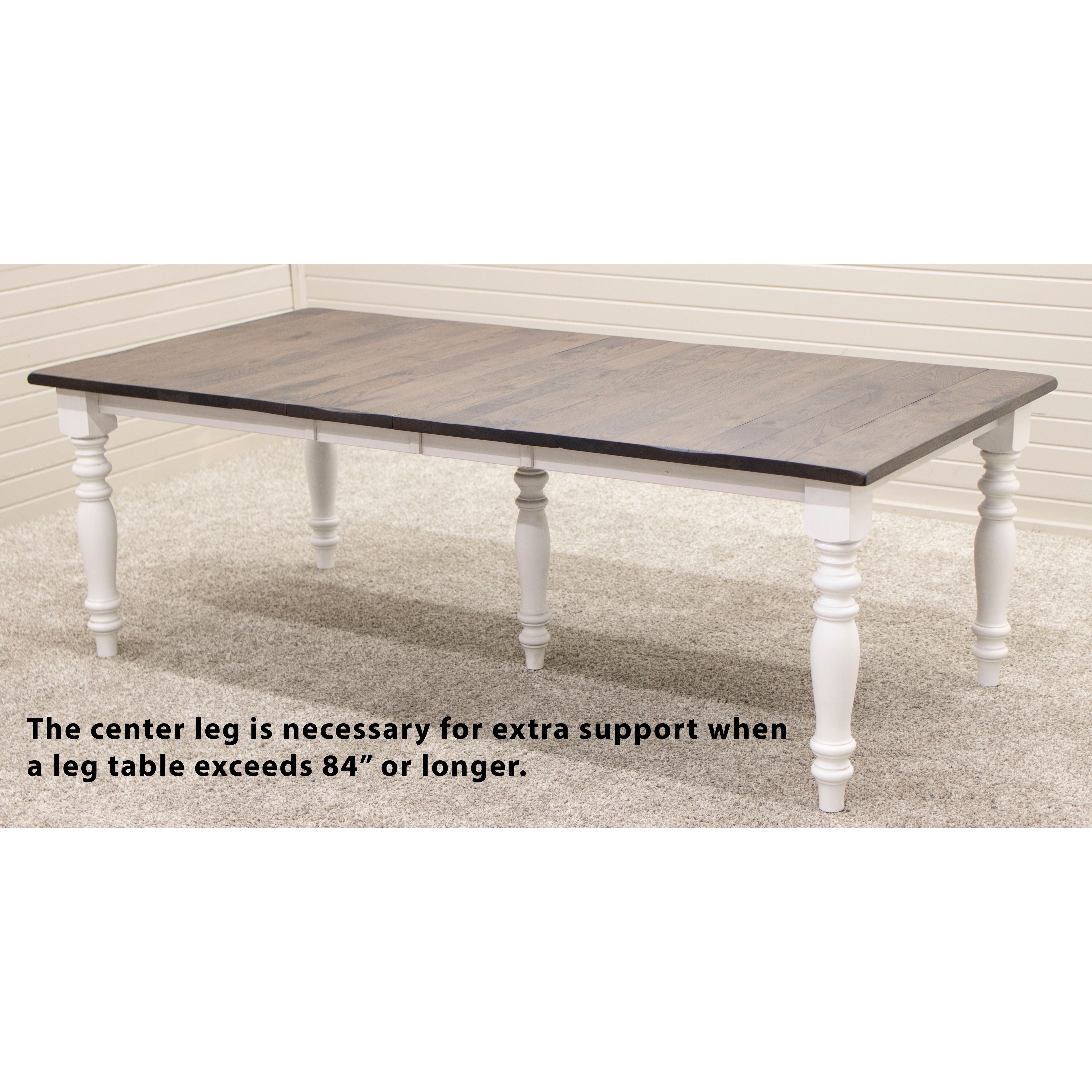 Settler's Farm Leg White & Wood Extending Dining Table | M-GW&RWO-SB
