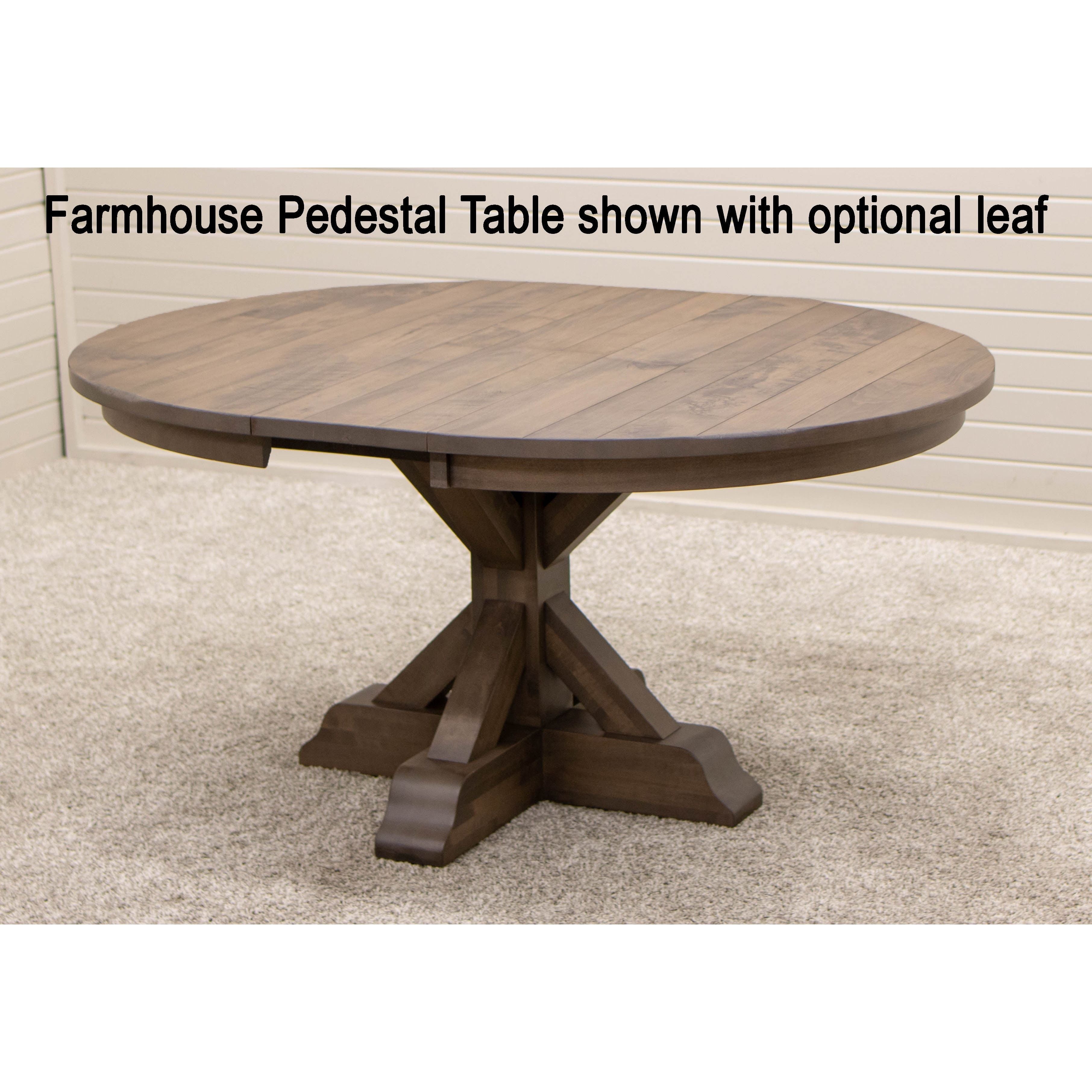 Farmhouse Round Black & Wood Extending Dining Table | M-DK&RWO-SW
