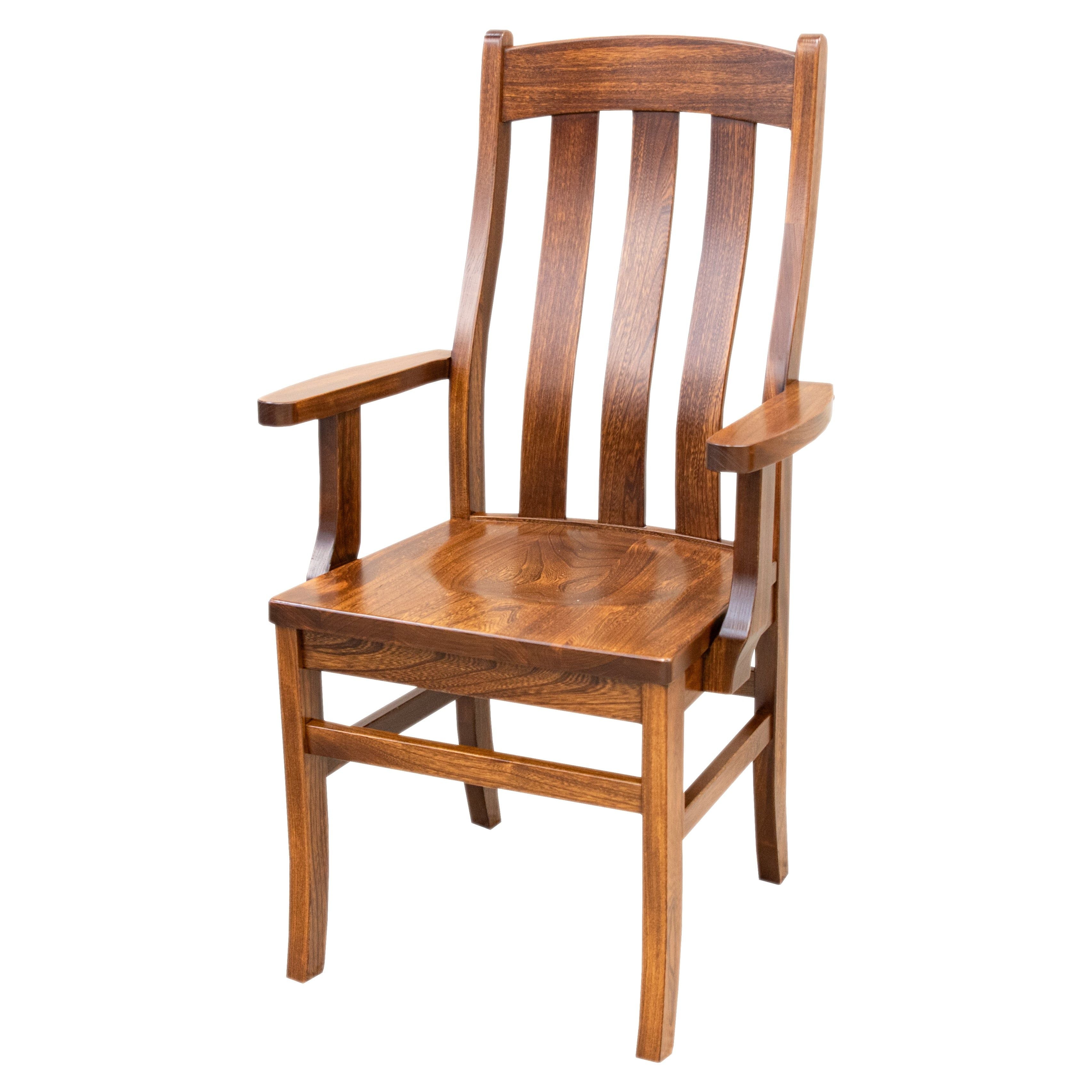 Fostoria Elm Wood Arm Dining Chair | MC