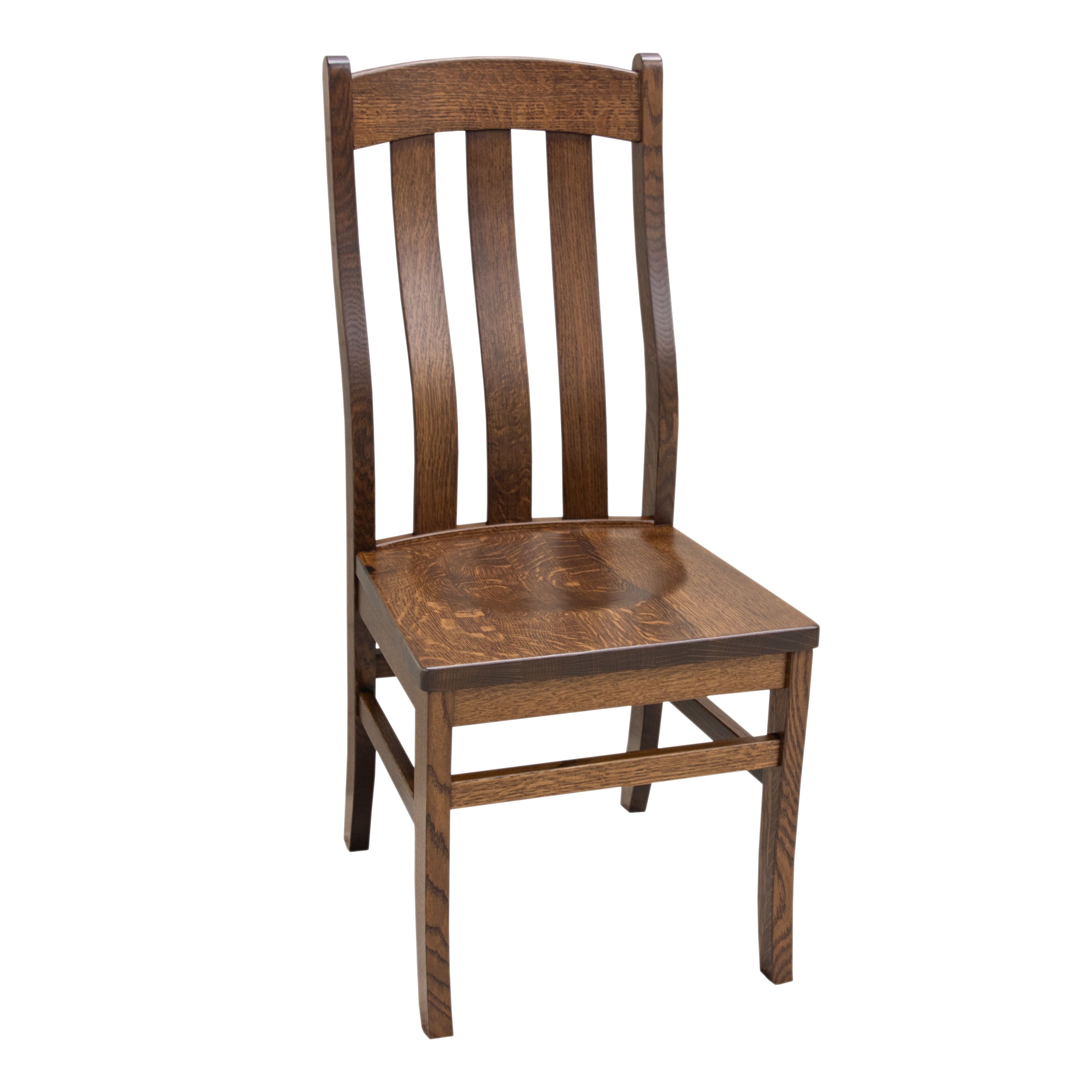 Fostoria Rustic Quarter Sawn White Oak Wood Side Dining Chair | ASB