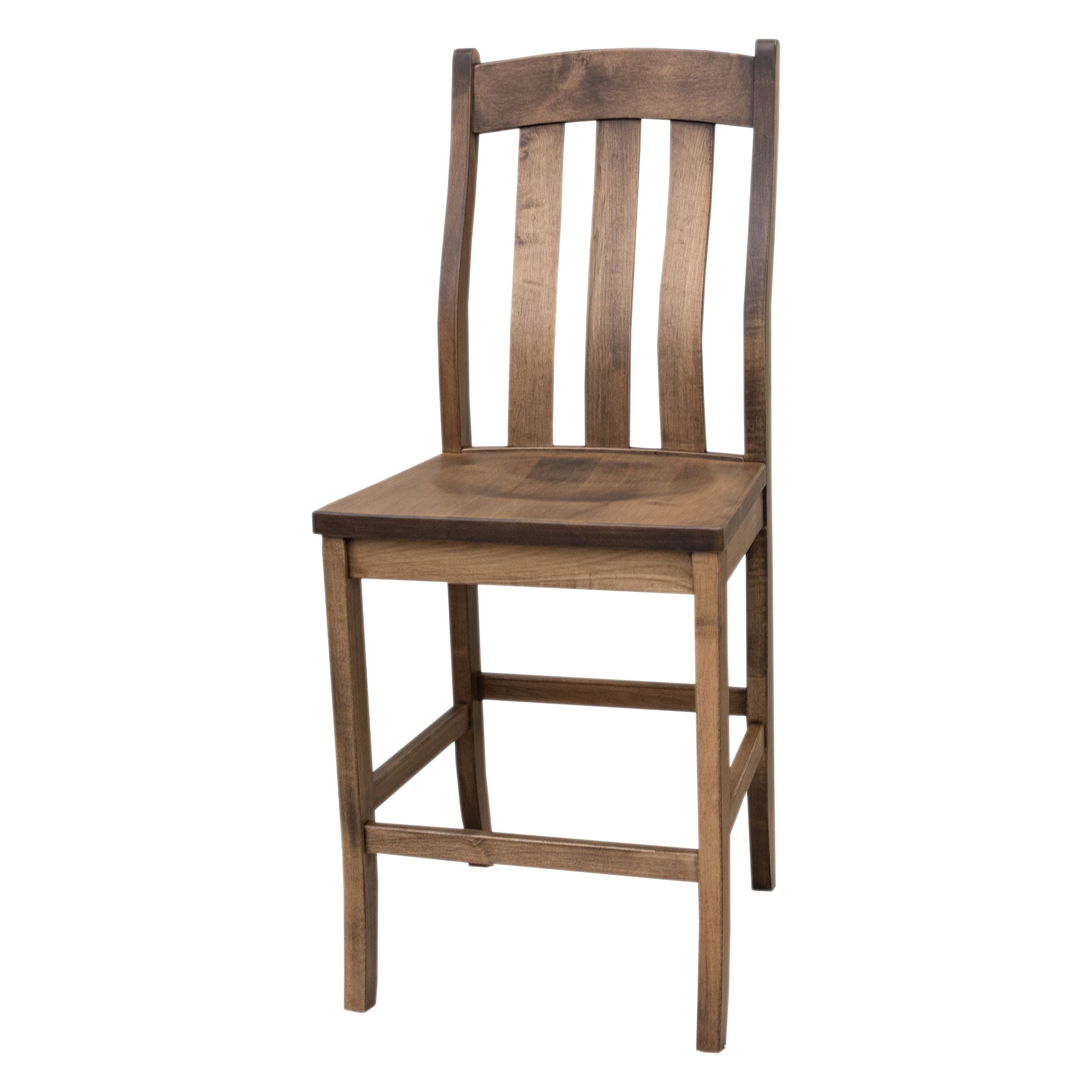 Fostoria Maple Wood 24" Stationary Bar Stool | CO