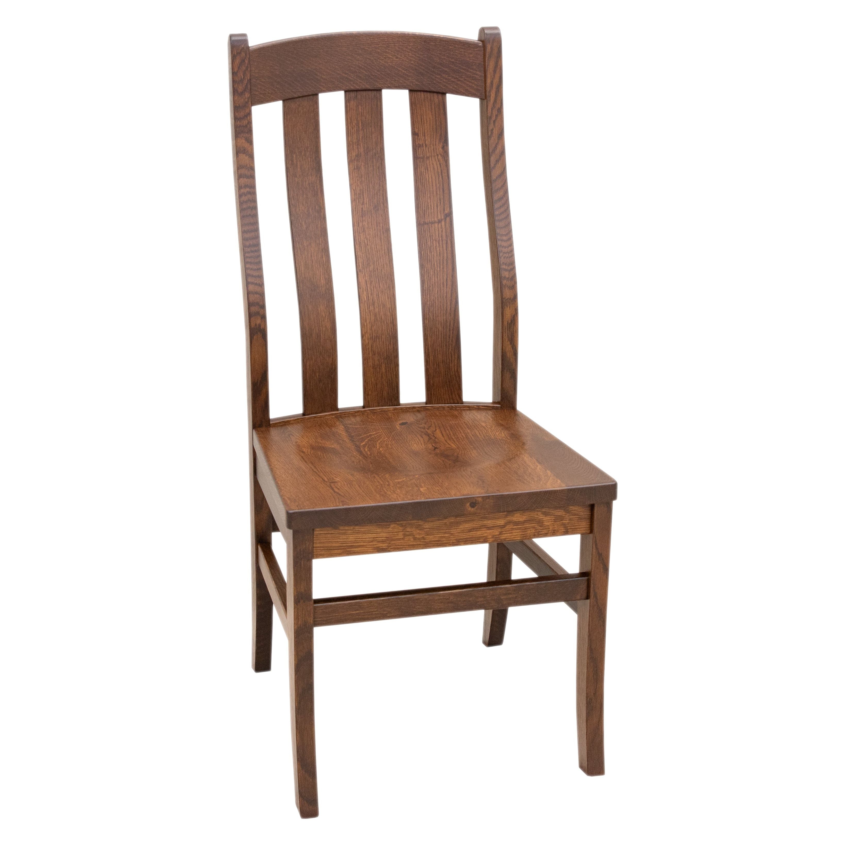 Fostoria Rustic Quarter Sawn White Oak Wood Side Dining Chair | GB
