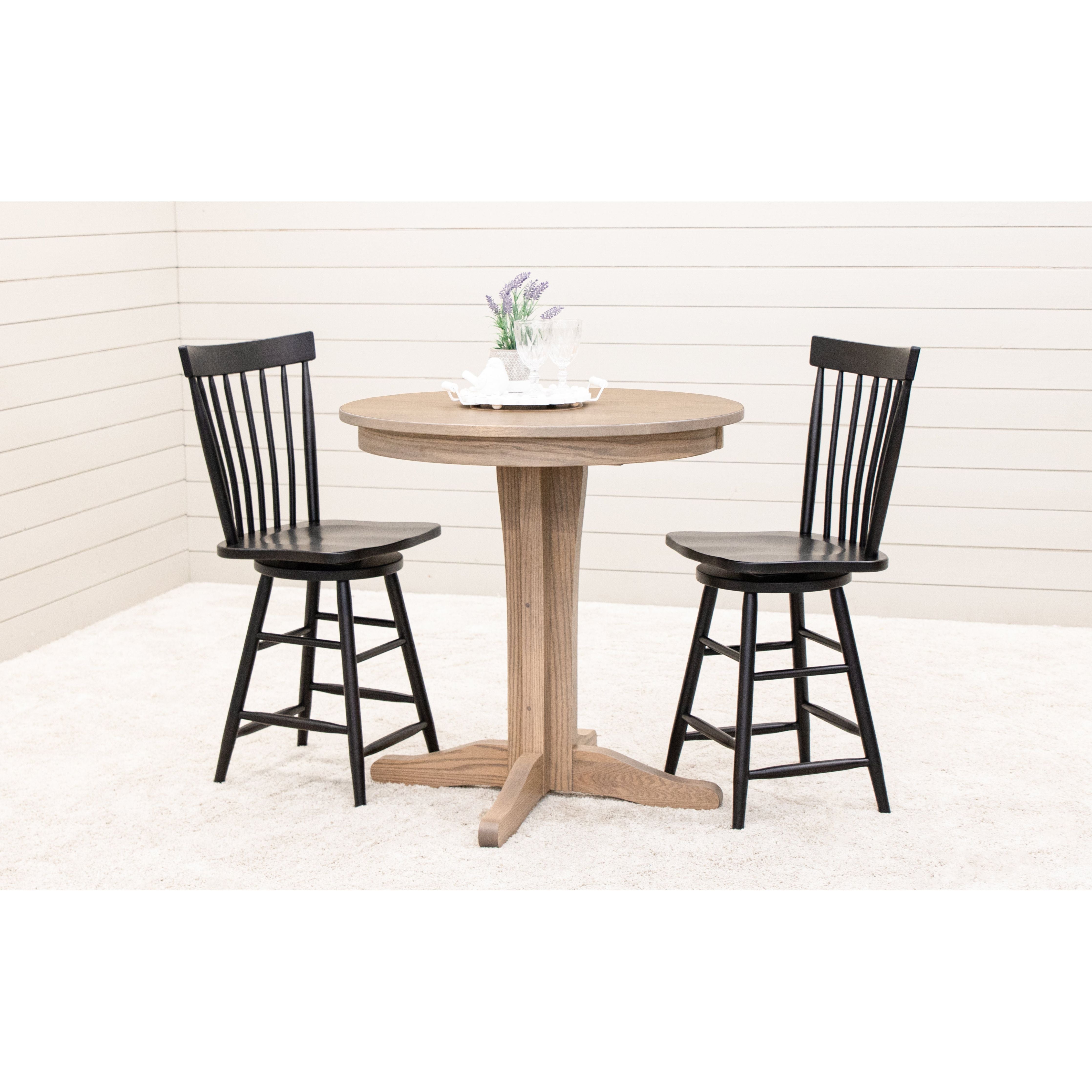 Glacier Oak Wood Round Pub Table | VD