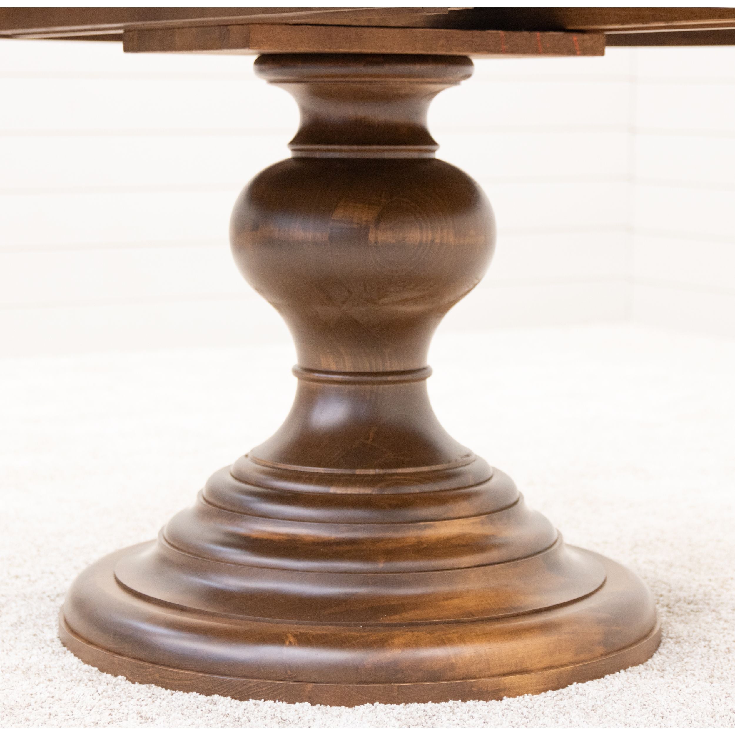 Global Round Maple Wood Pedestal Dining Table | HC