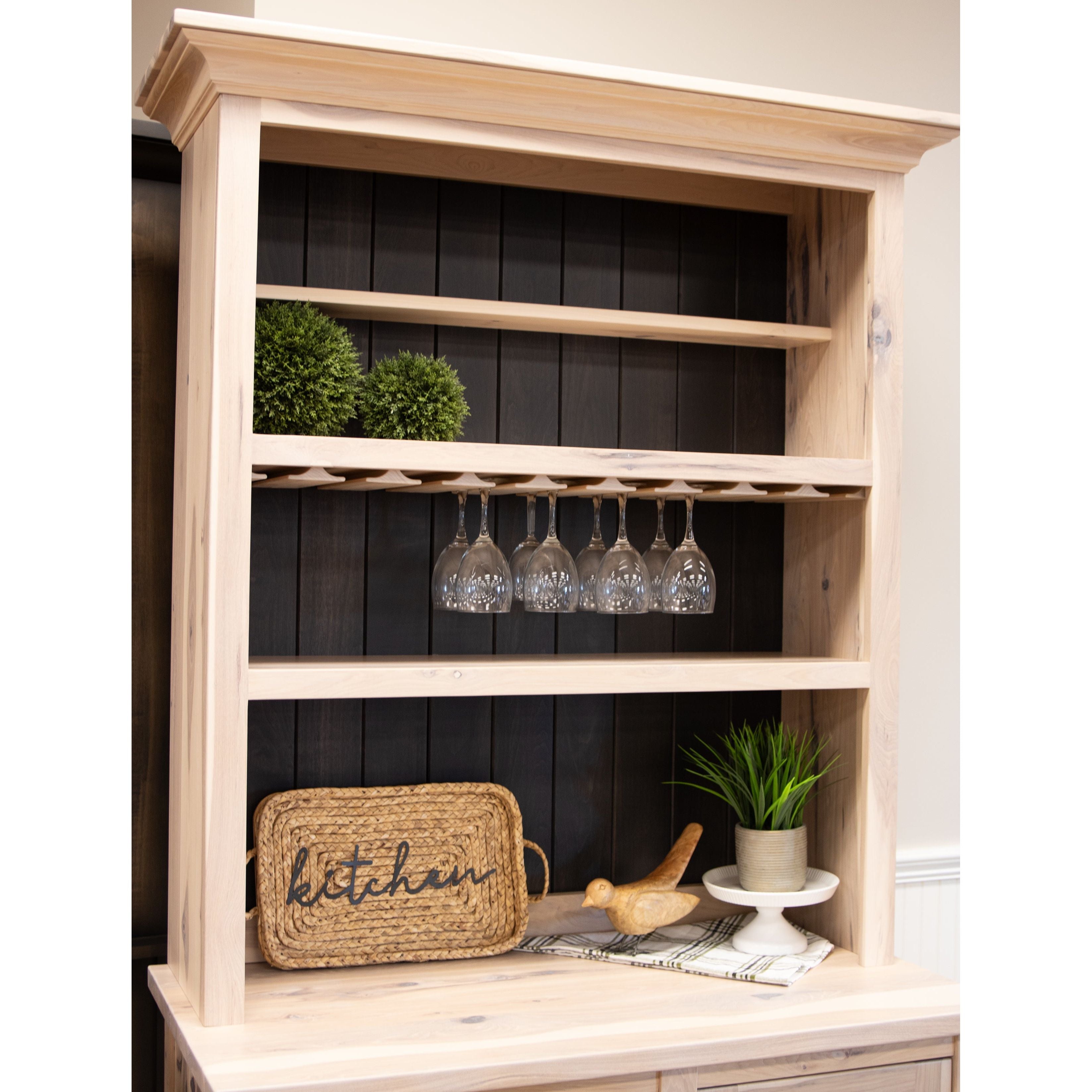 Small Granville Hickory Wood Wine Fridge Cabinet | RH-SW&M-DK