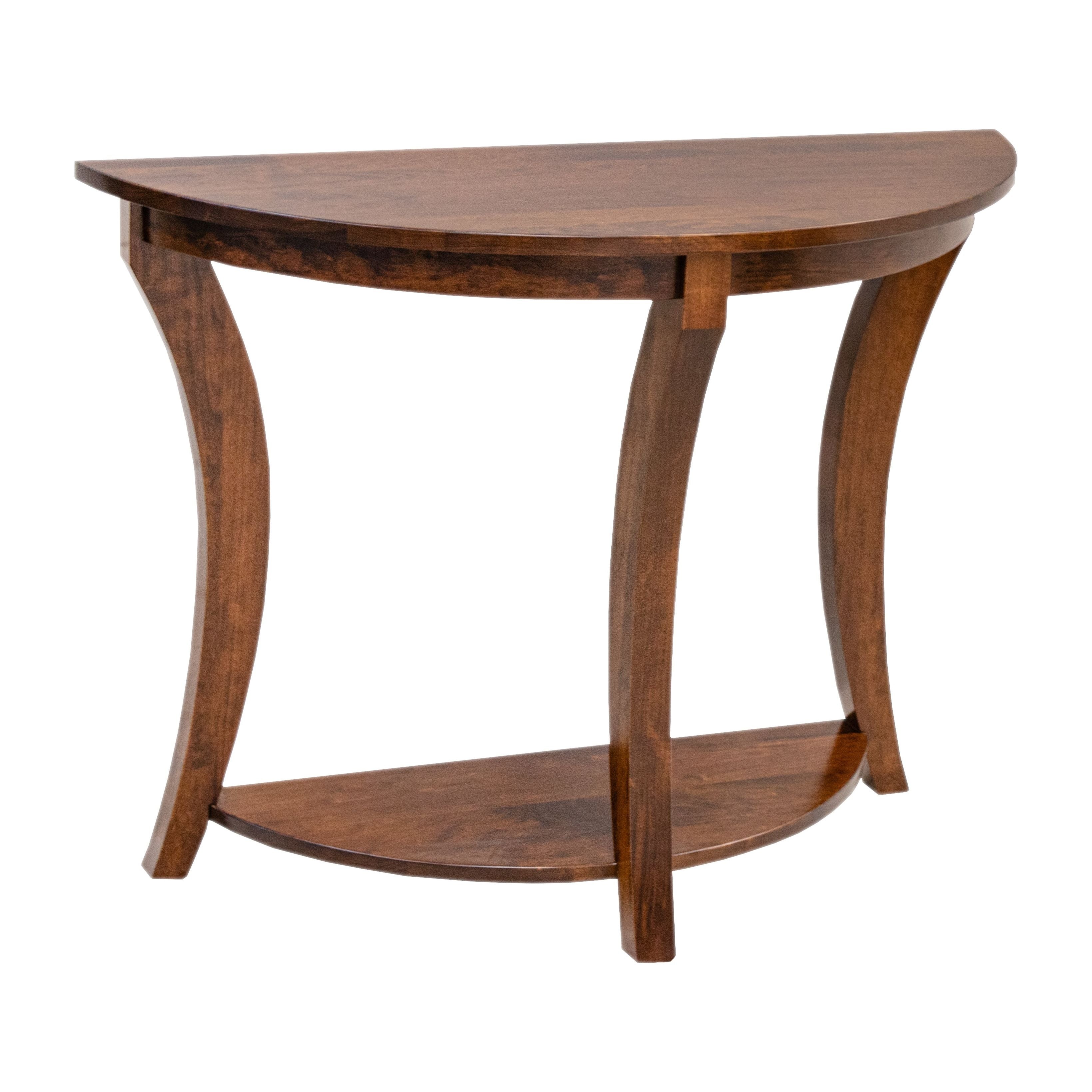 Half Moon Solid Cherry Wood Foyer Table