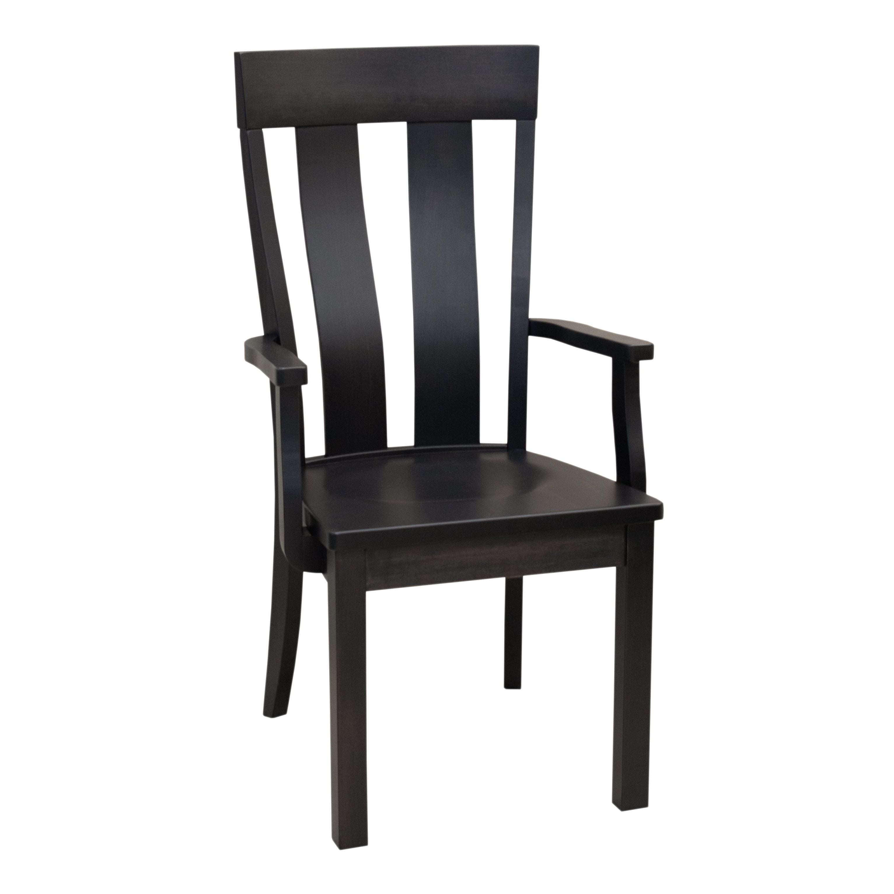 Hampton Black Maple Wood Arm Dining Chair | EB
