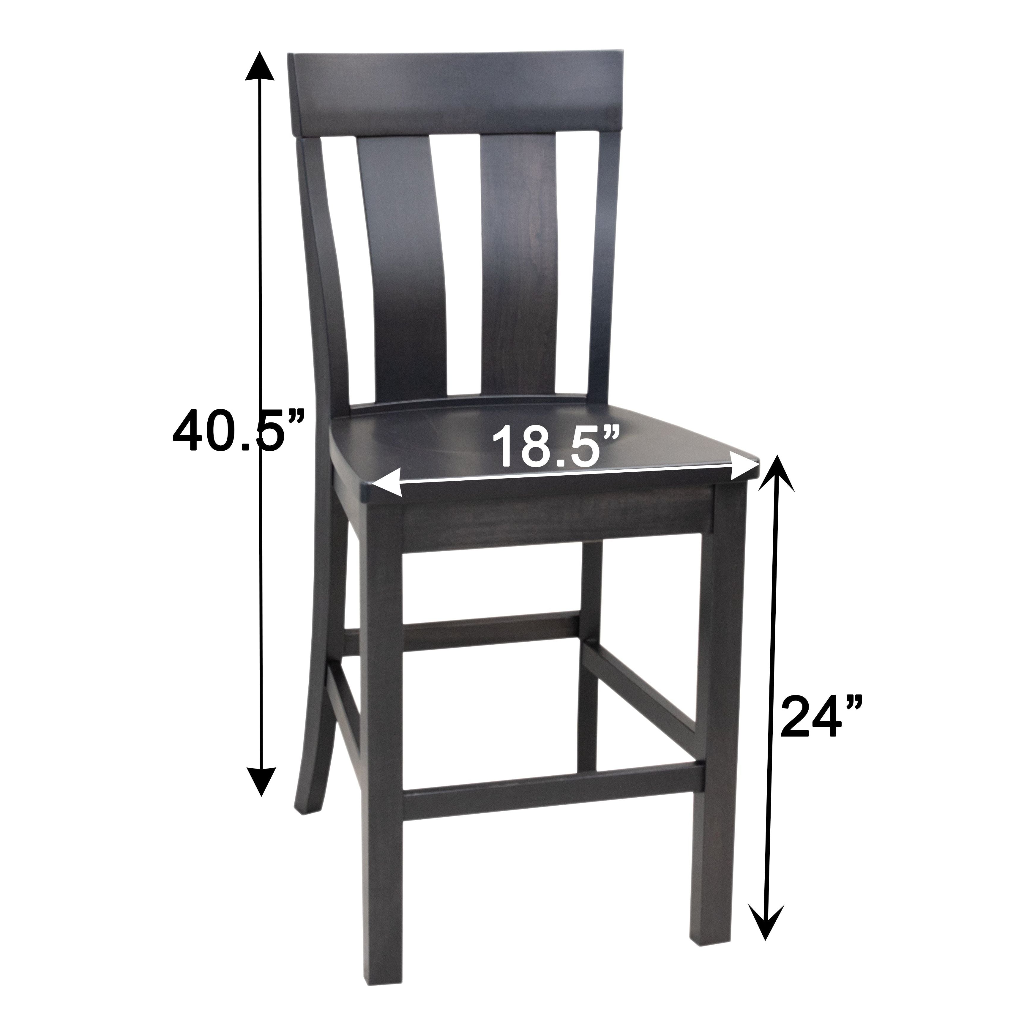 Hampton Maple Wood 24" Stationary Bar Stool | DK