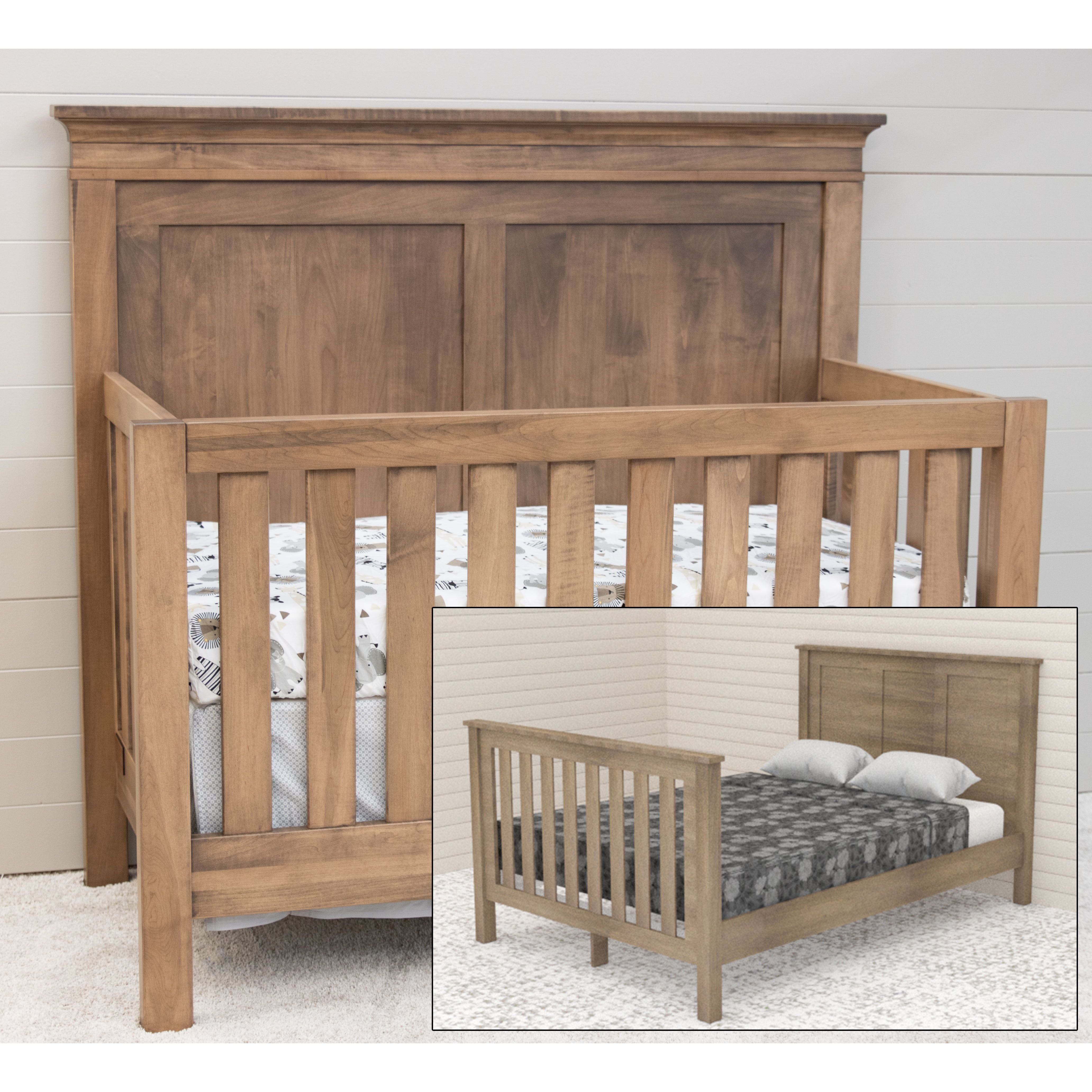 Haven Panel Maple Wood Convertible Crib | WB