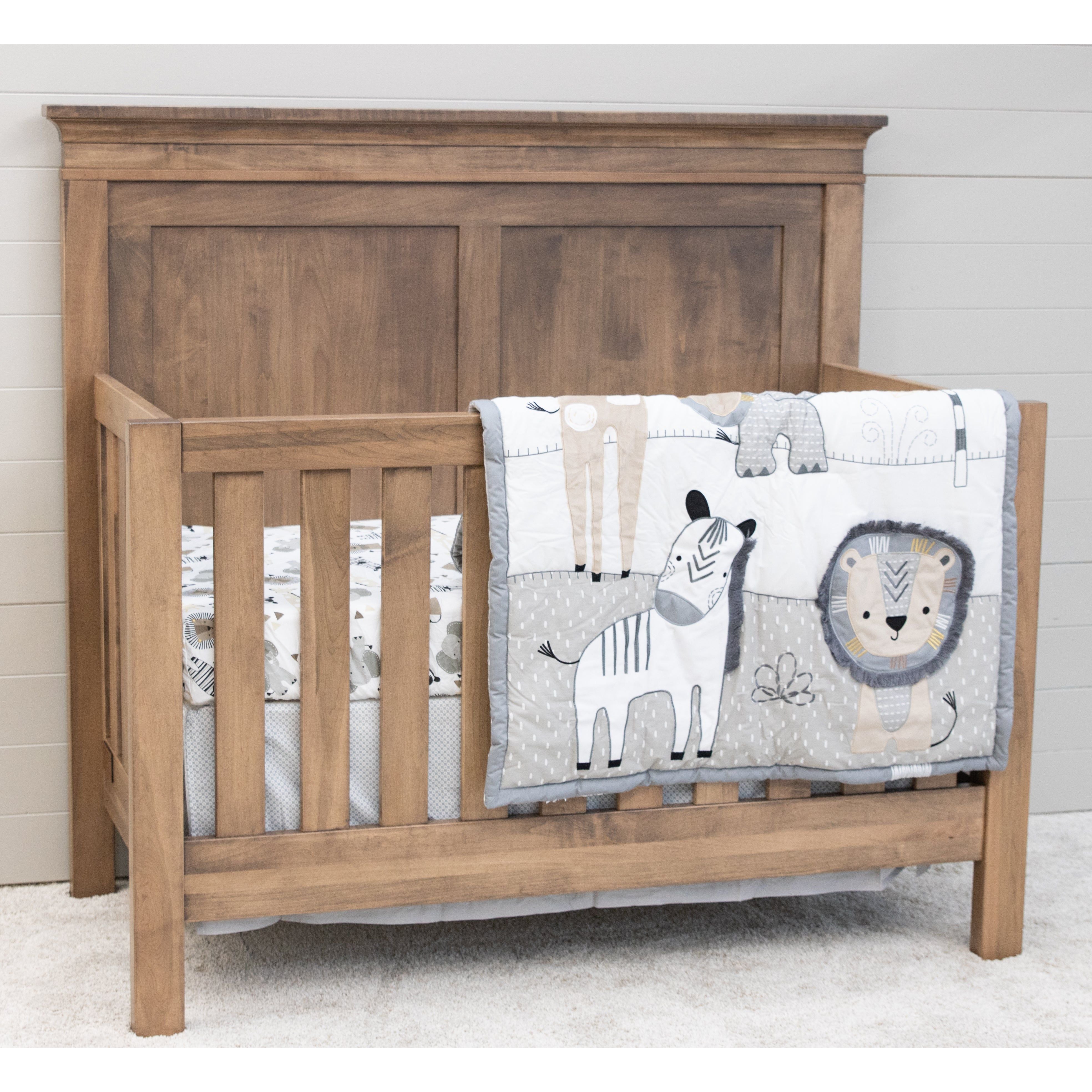 Haven Panel Maple Wood Convertible Crib | WB
