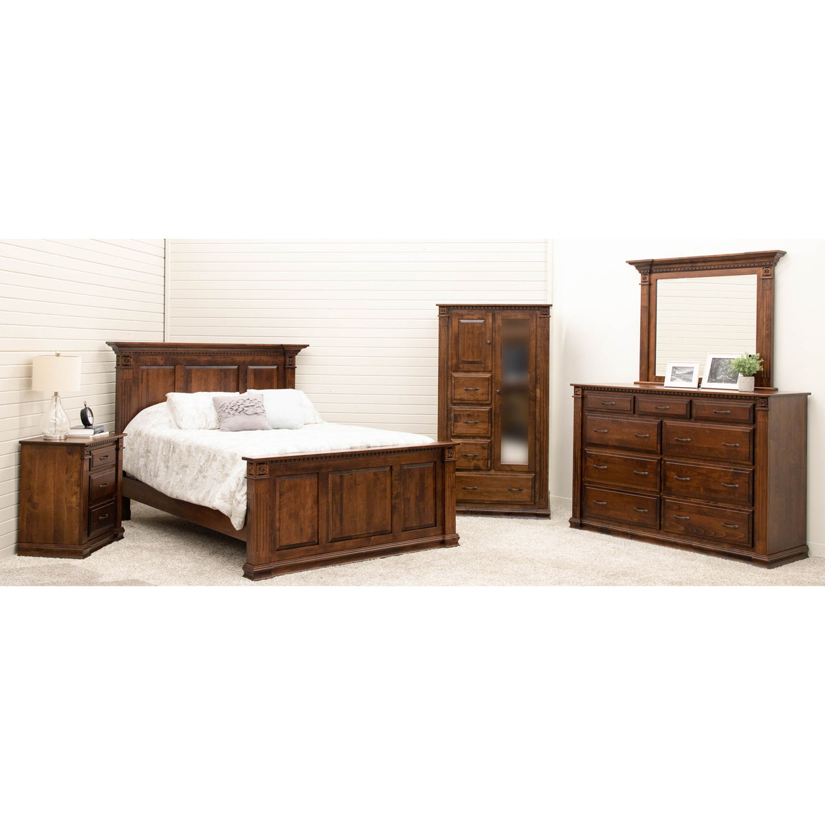 Heirloom California King Maple Wood Storage Platform Bed | ASB