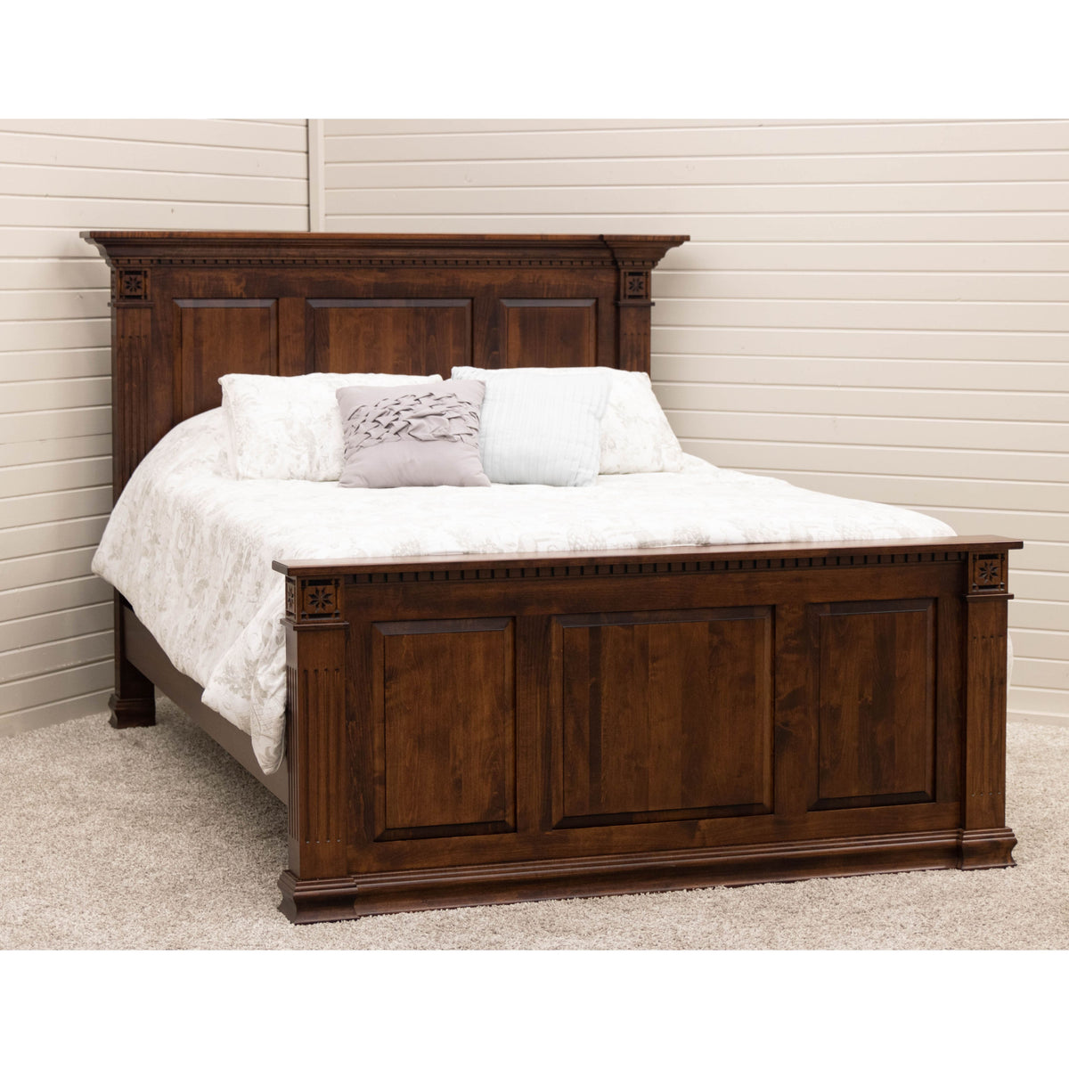 Heirloom California King Maple Wood Storage Platform Bed | ASB