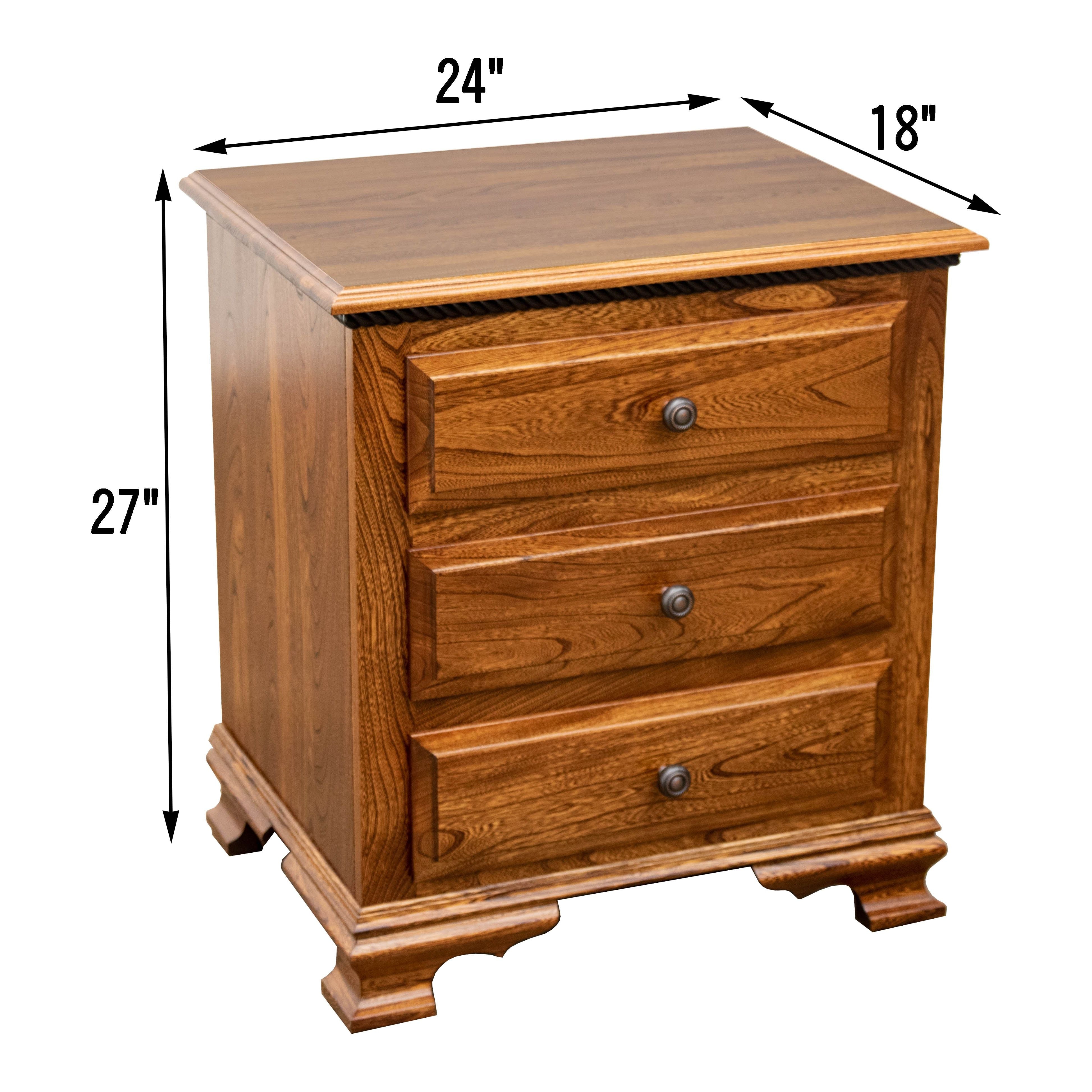 Heritage 3-Drawer Nightstand