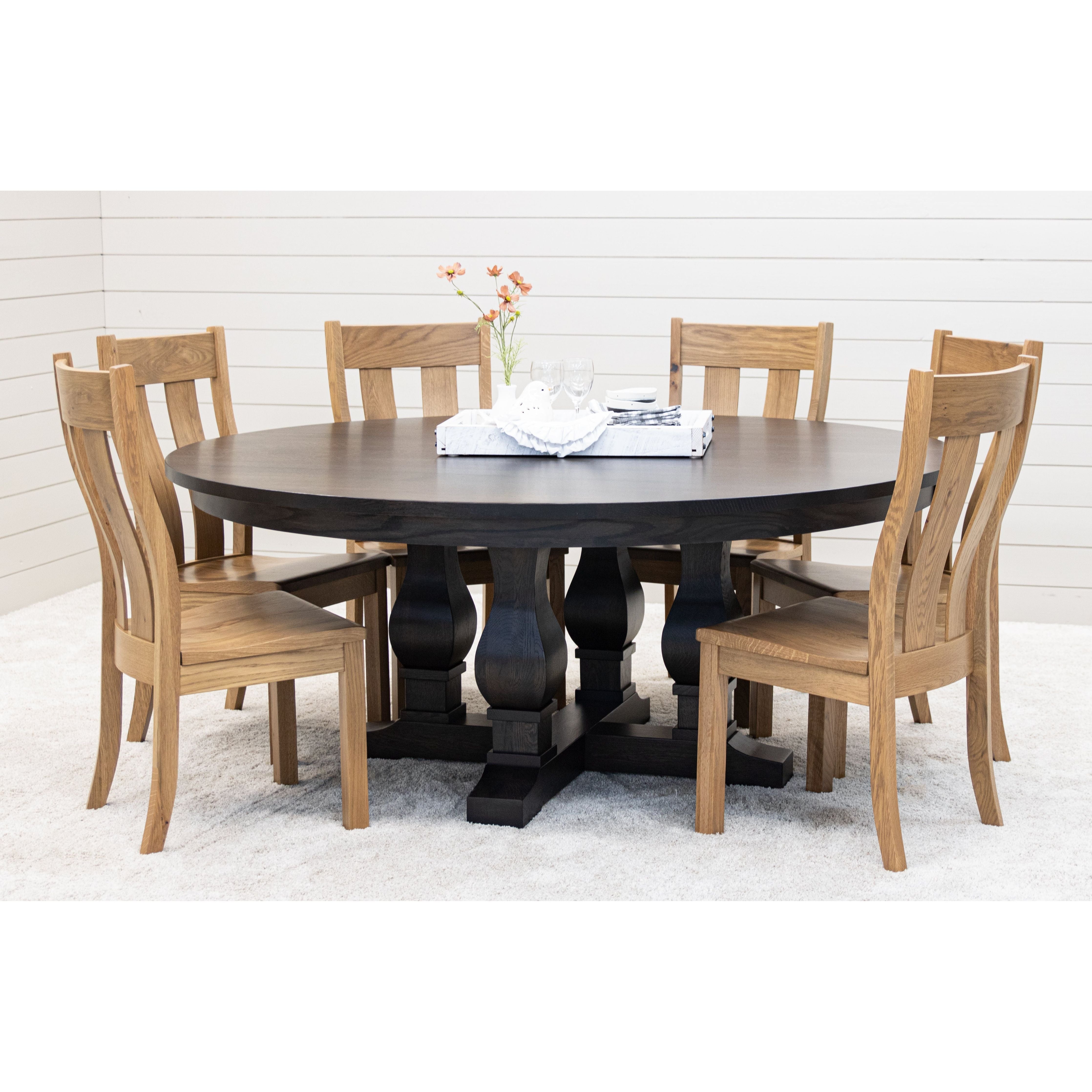 Urbana Rustic White Oak Wood Side Dining Chair | DS